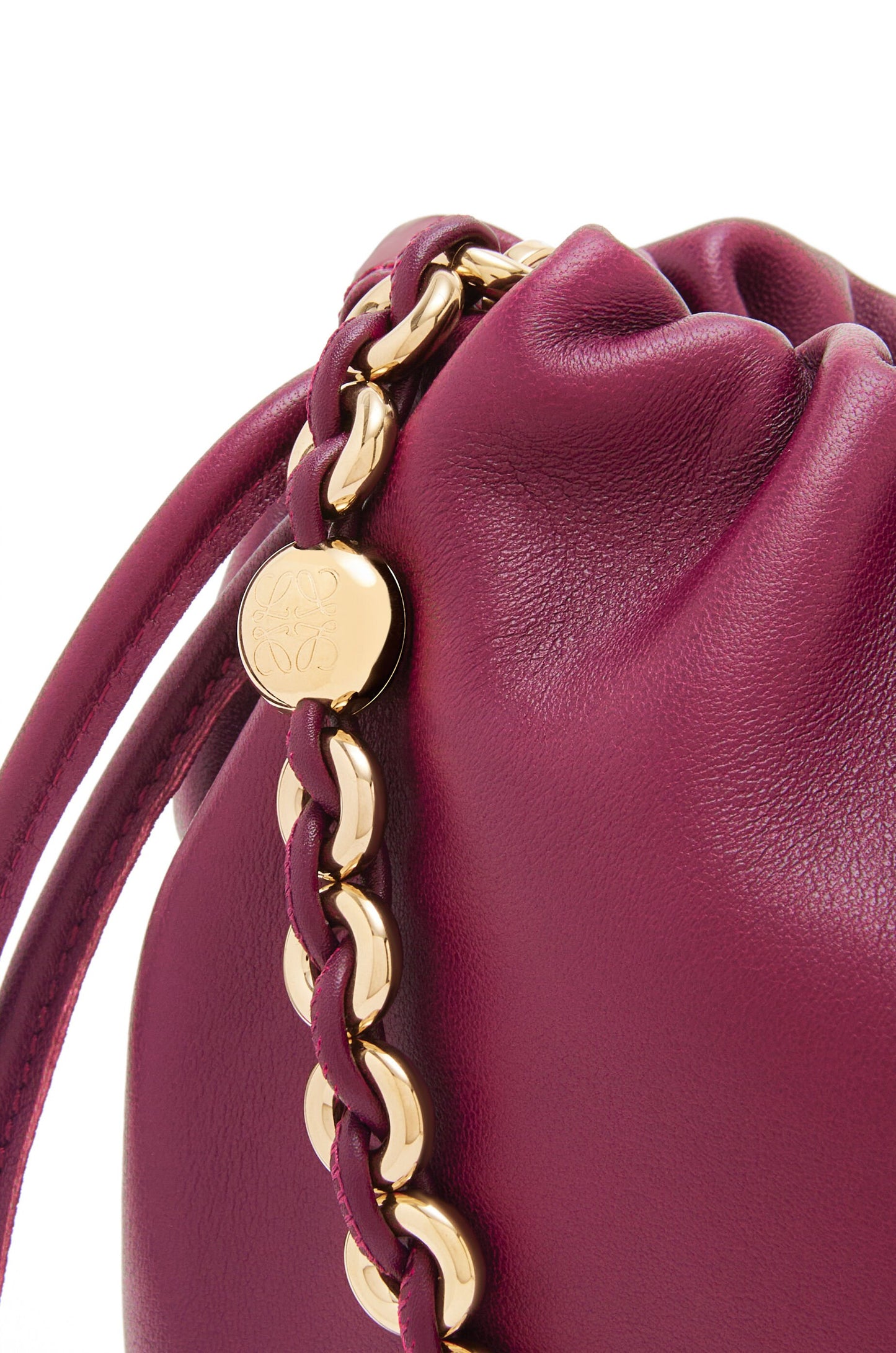 Flamenco purse bucket in mellow nappa lambskin - Hall Of Brand