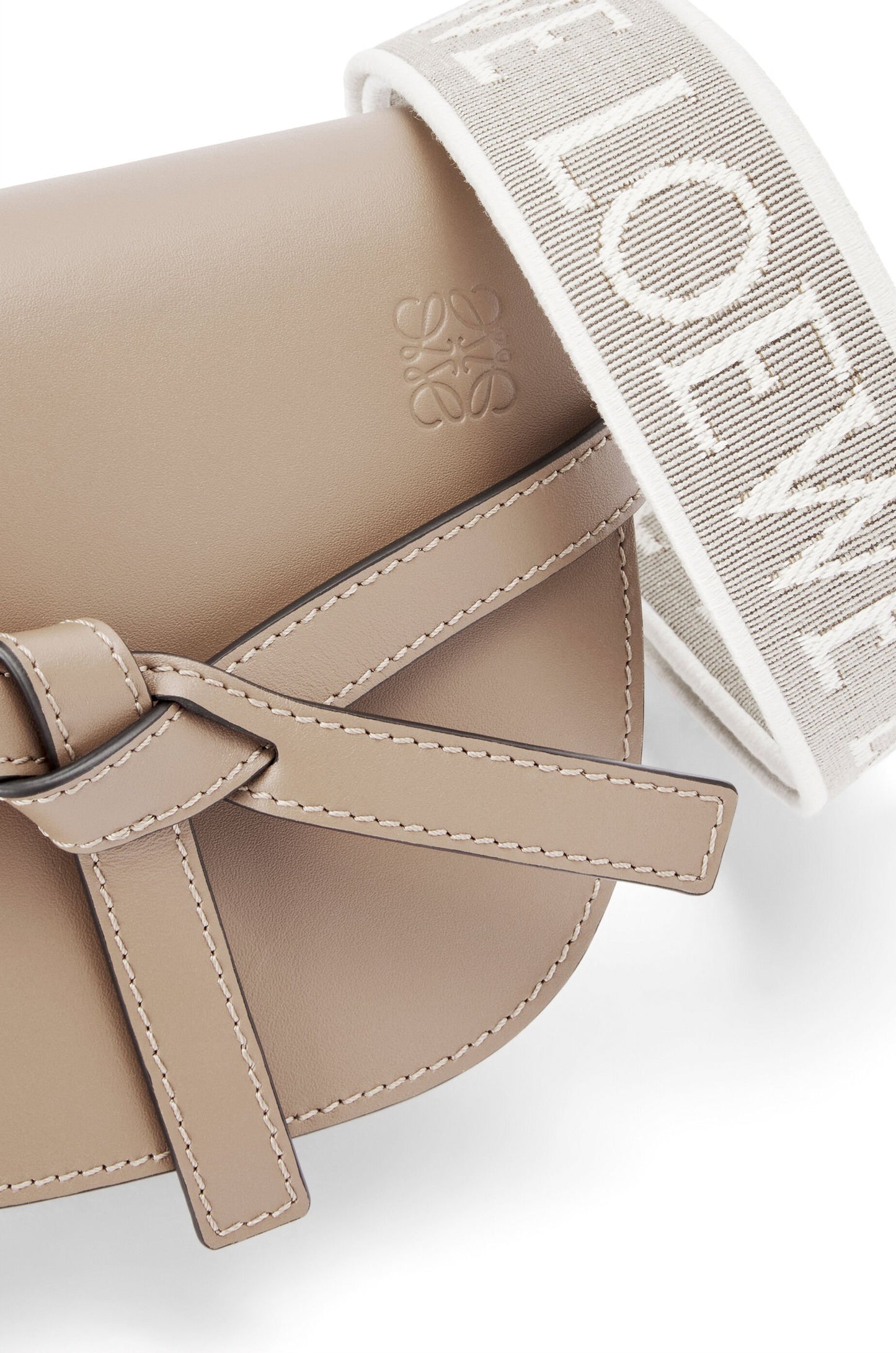 Mini Gate Dual bag in soft calfskin and jacquard - Hall Of Brand