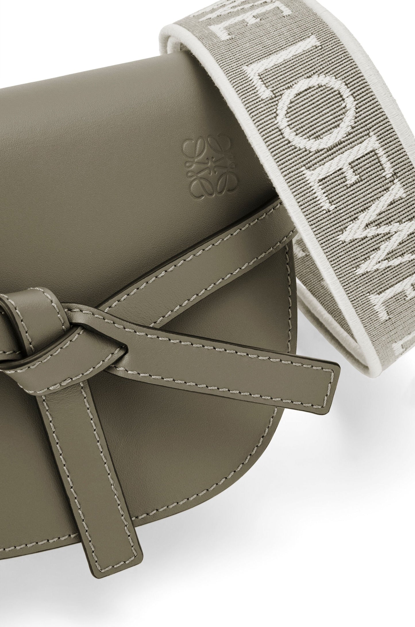Mini Gate Dual bag in soft calfskin and jacquard - Hall Of Brand