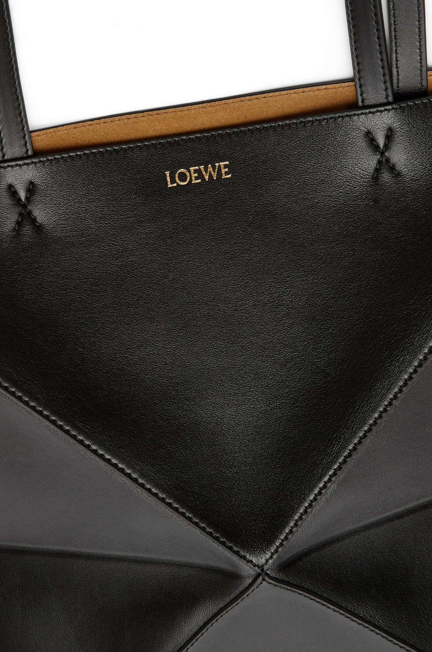 Medium Puzzle Fold tote in shiny calfskin - Hall Of Brand