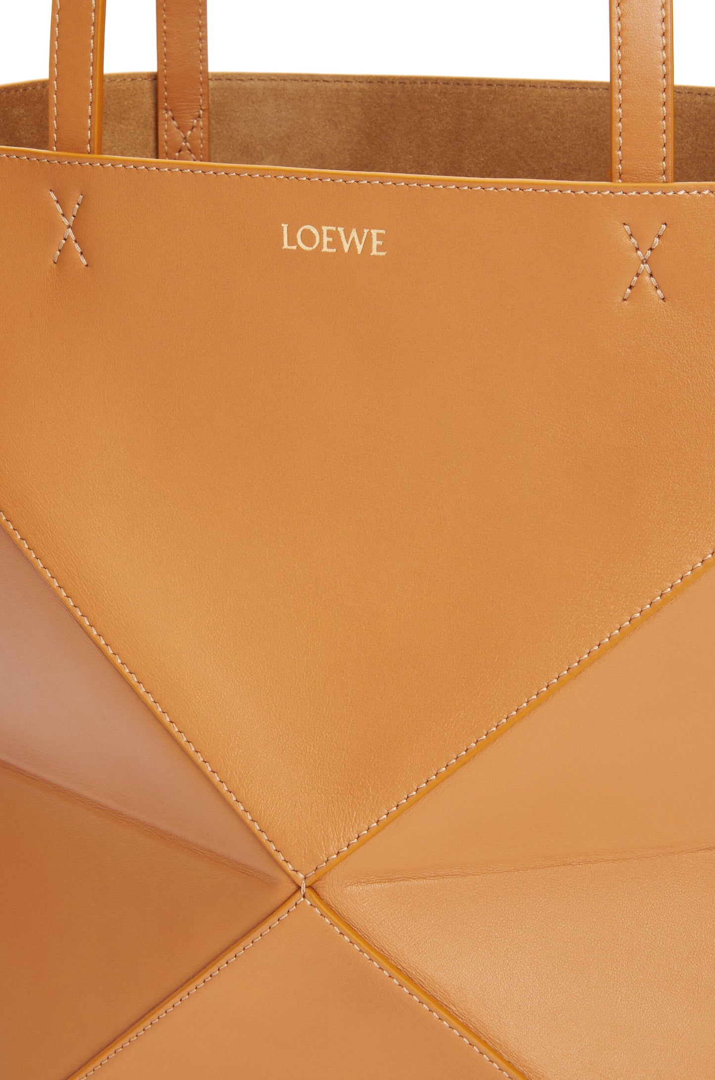 Medium Puzzle Fold tote in shiny calfskin - Hall Of Brand
