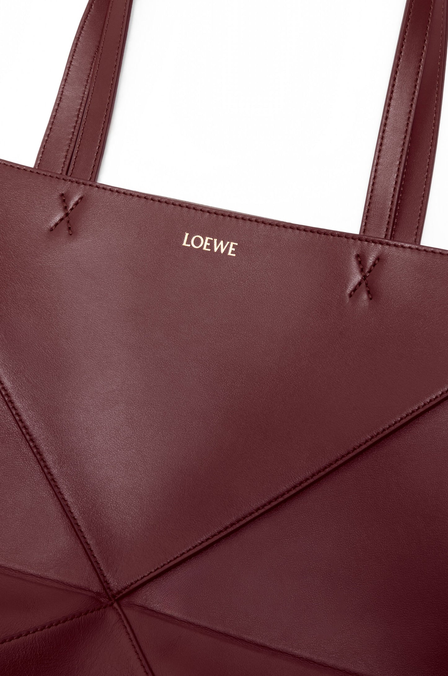 Medium Puzzle Fold tote in shiny calfskin - Hall Of Brand