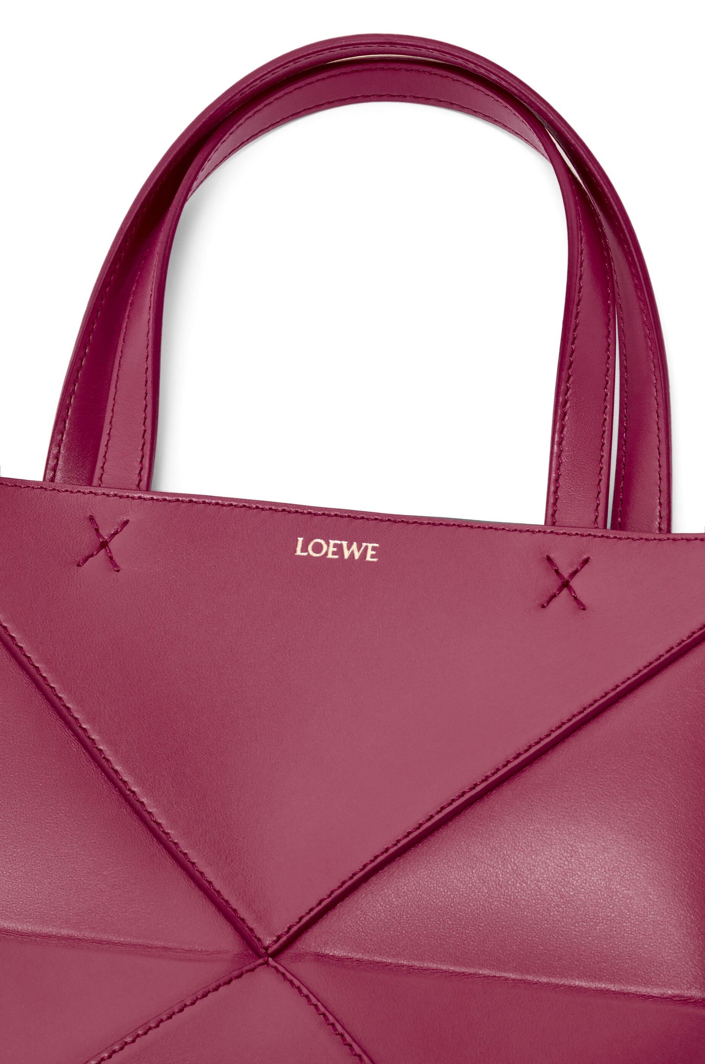 Mini Puzzle Fold tote in shiny calfskin - Hall Of Brand
