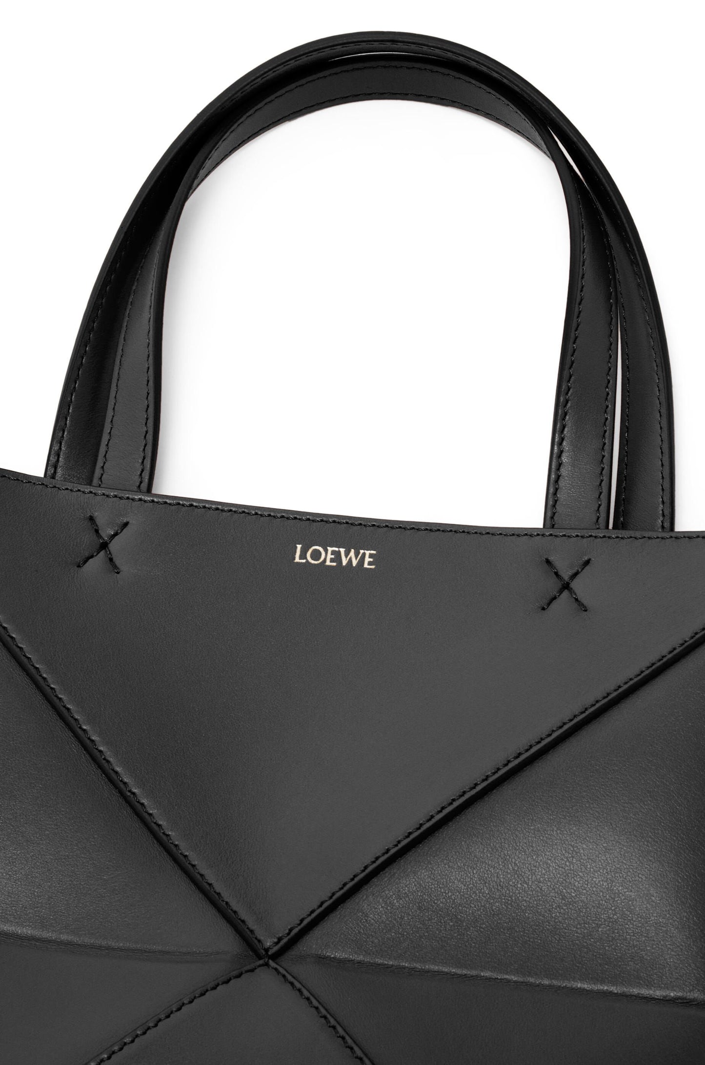Mini Puzzle Fold tote in shiny calfskin - Hall Of Brand