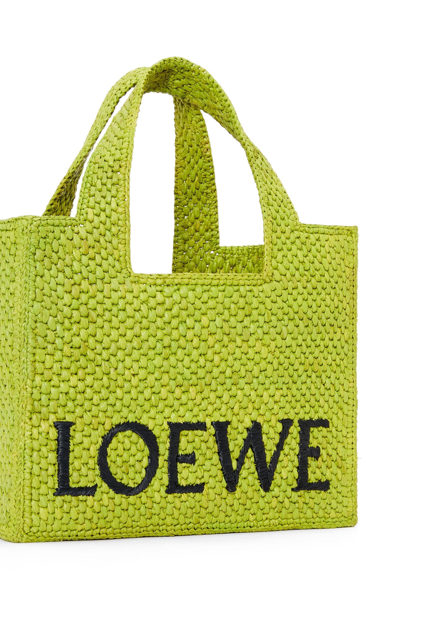 Small LOEWE Font Tote in raffia - Hall Of Brand