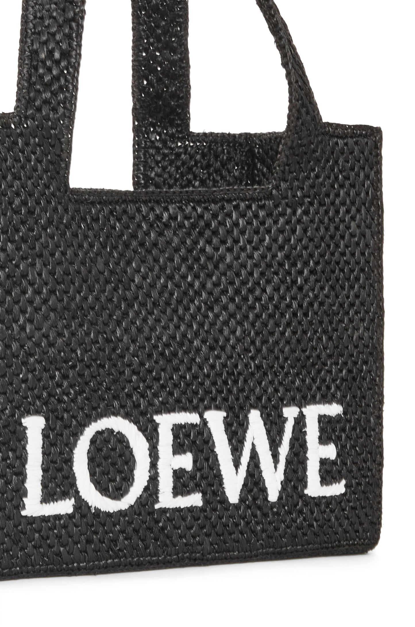 Medium LOEWE Font Tote in raffia - Hall Of Brand