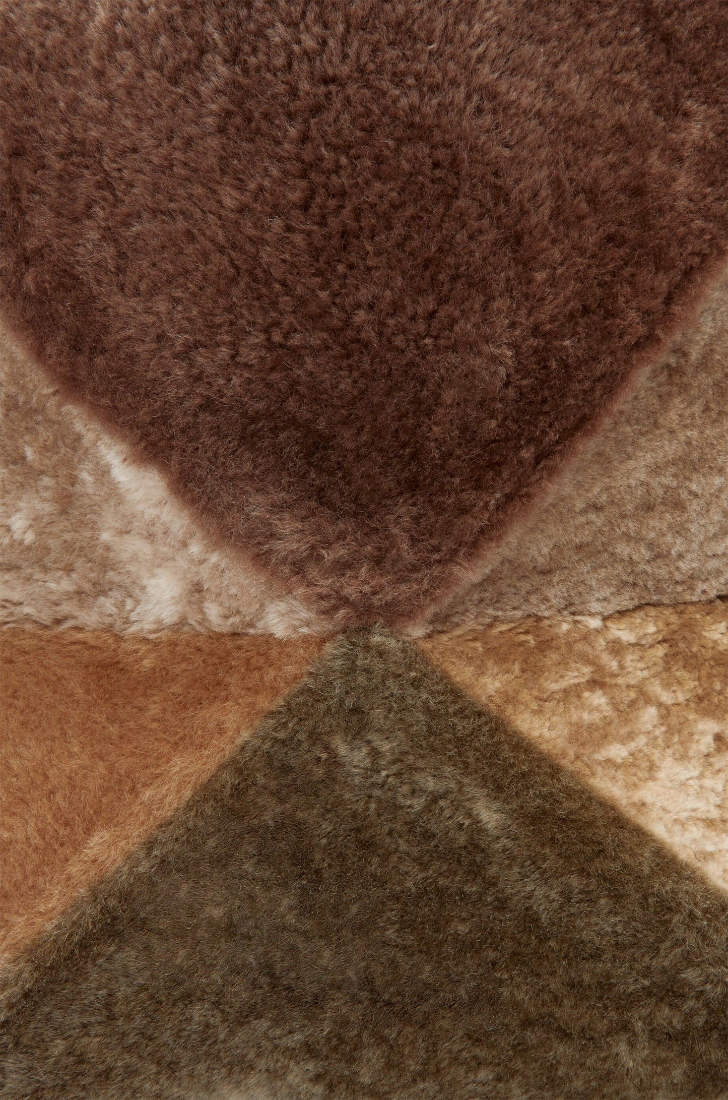 Large Puzzle Fold tote in shearling - Hall Of Brand