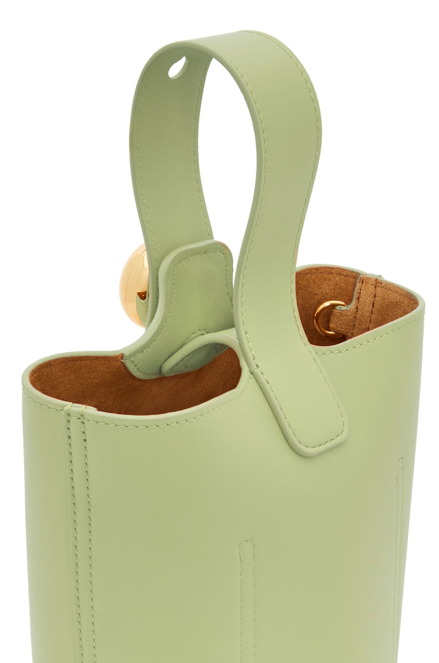 Mini Pebble bucket in mellow calfskin - Hall Of Brand