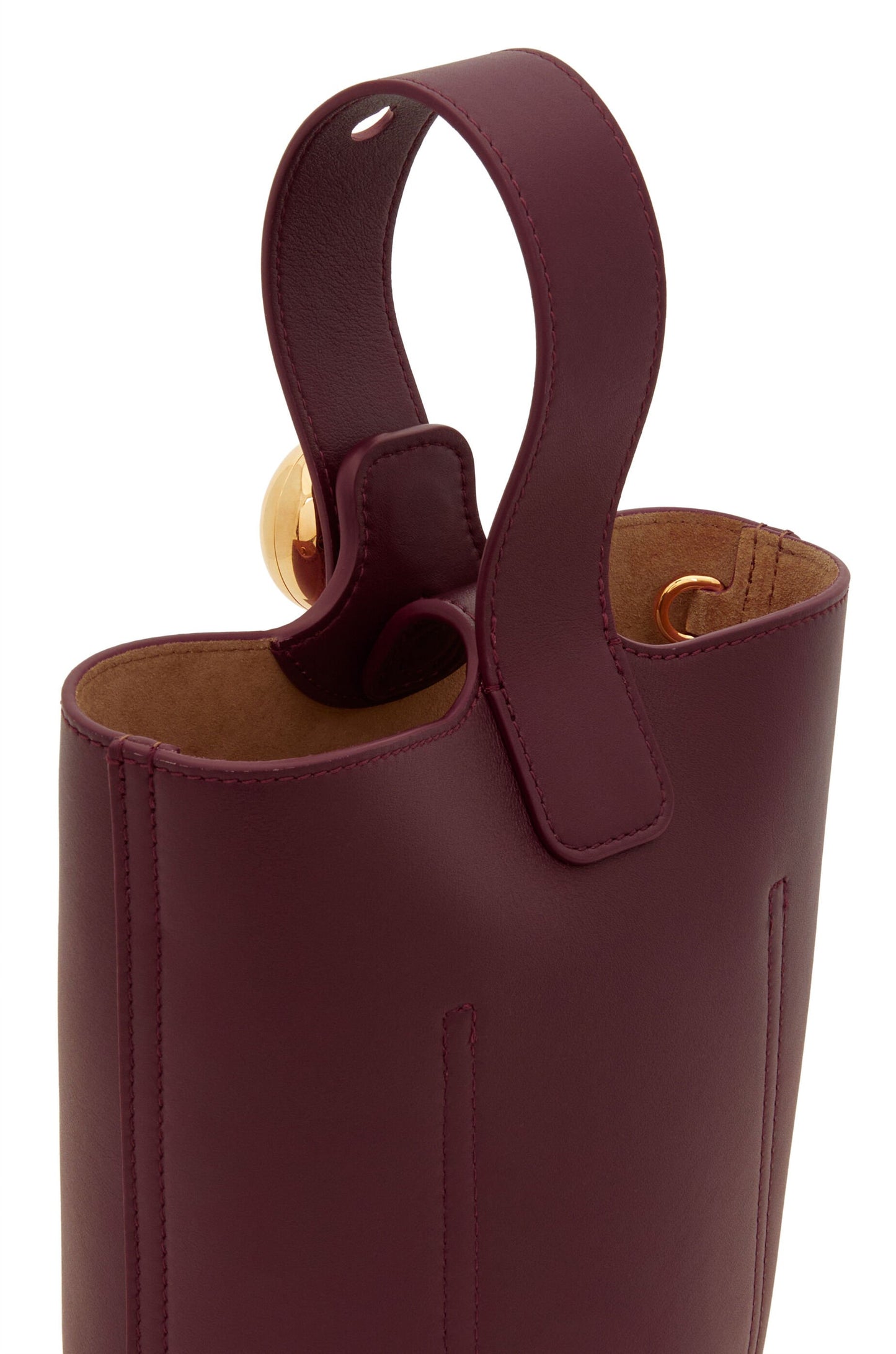 Mini Pebble bucket in mellow calfskin - Hall Of Brand