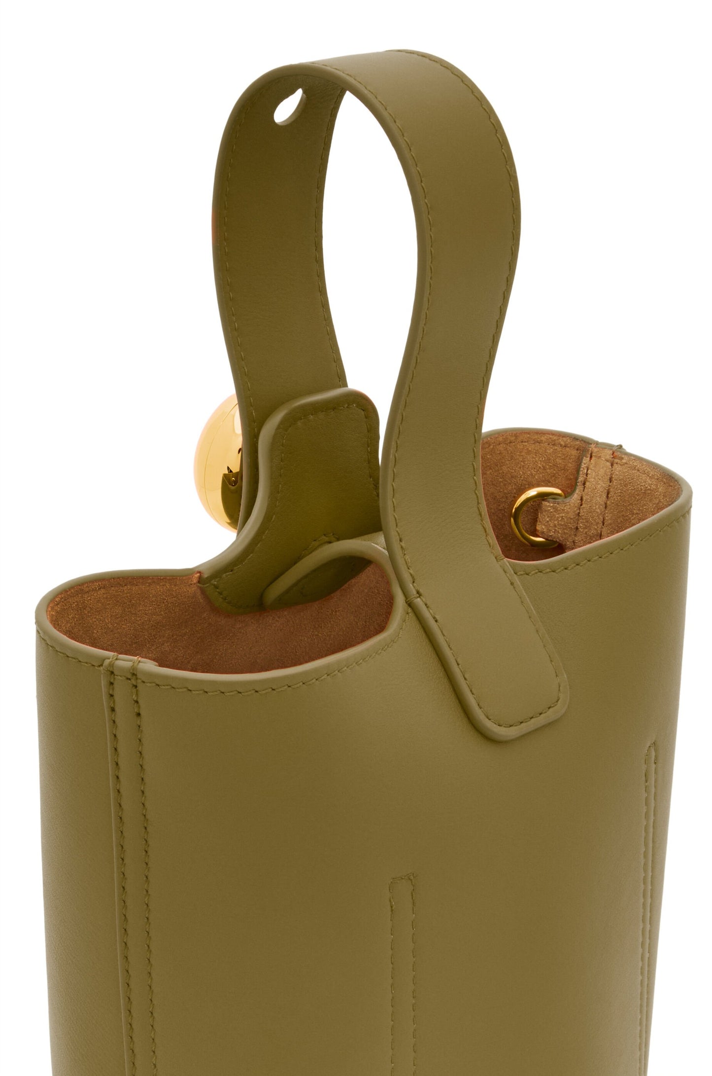 Mini Pebble bucket in mellow calfskin - Hall Of Brand