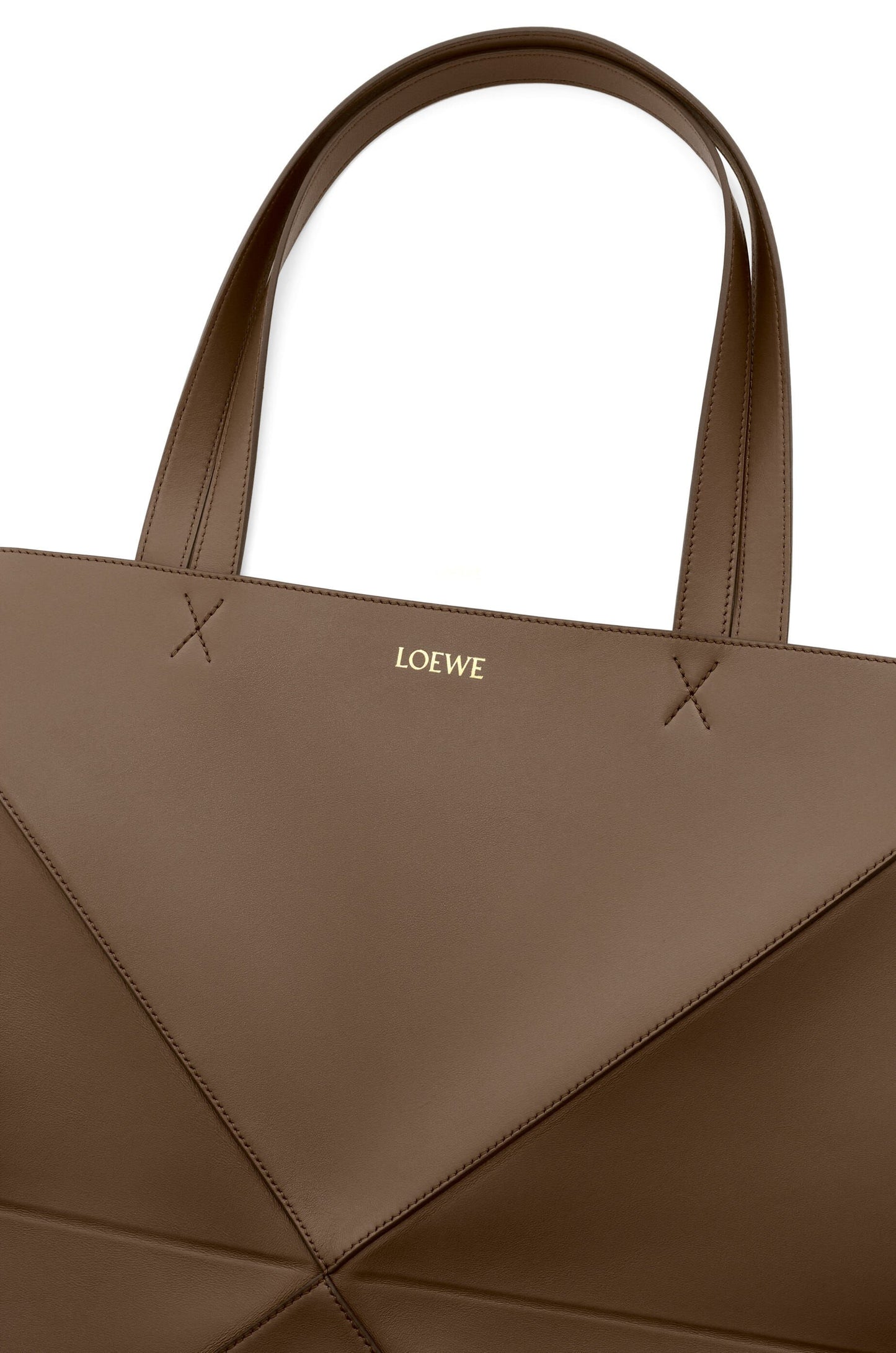 XL Puzzle Fold tote in shiny calfskin - Hall Of Brand
