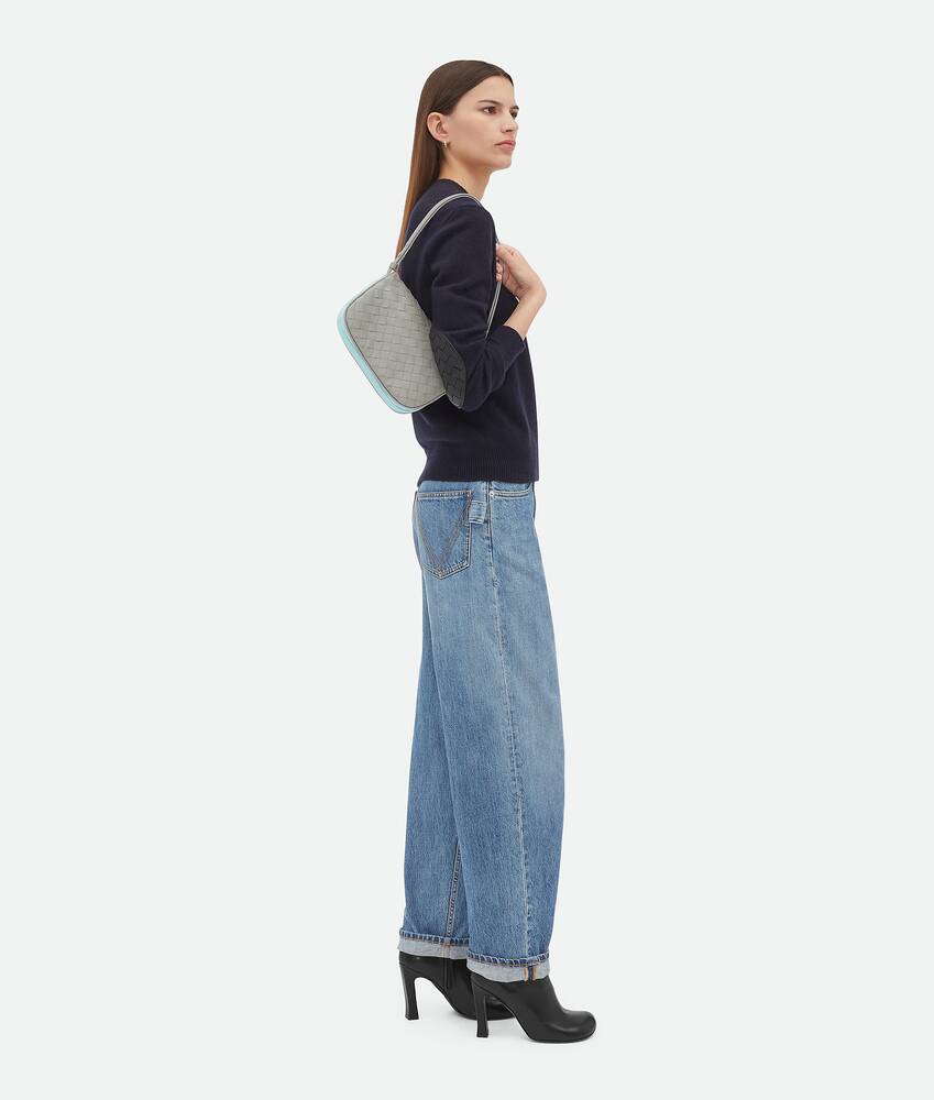Intrecciato puff pouch on strap - Hall Of Brand