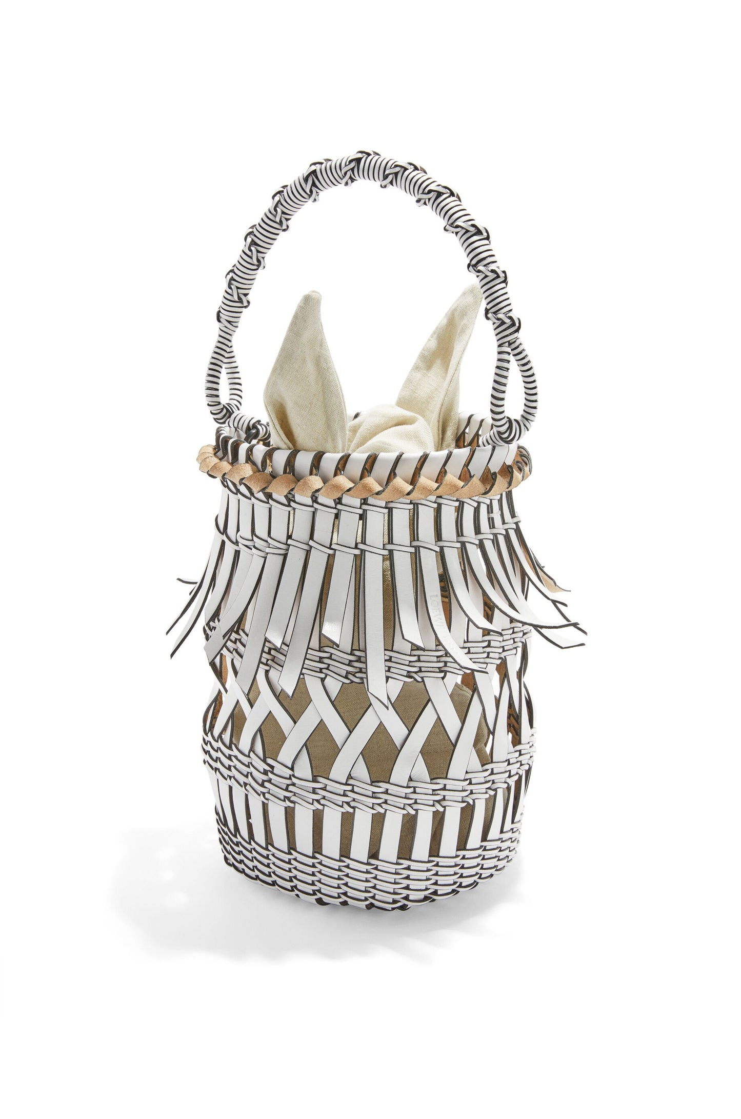 Fringes Bucket bag in calfskin