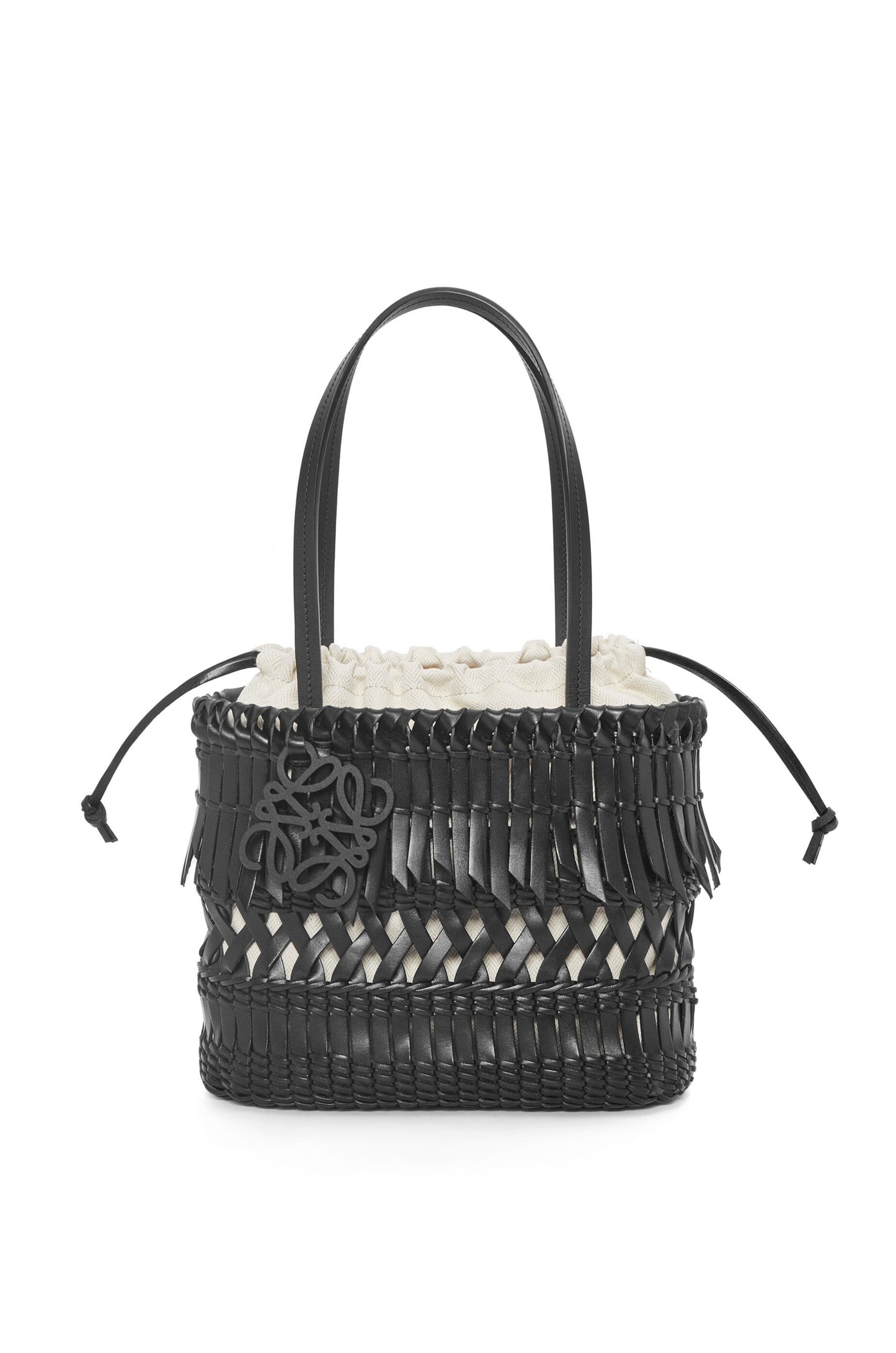 Fringe Square Basket bag in calfskin