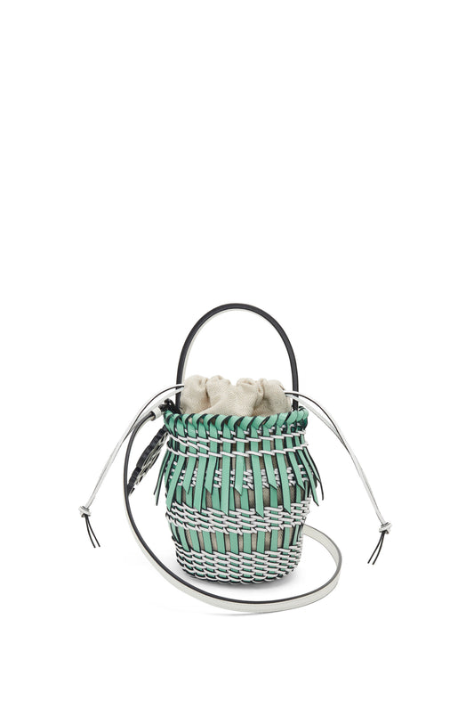 Small Fringe Bucket bag in calfskin