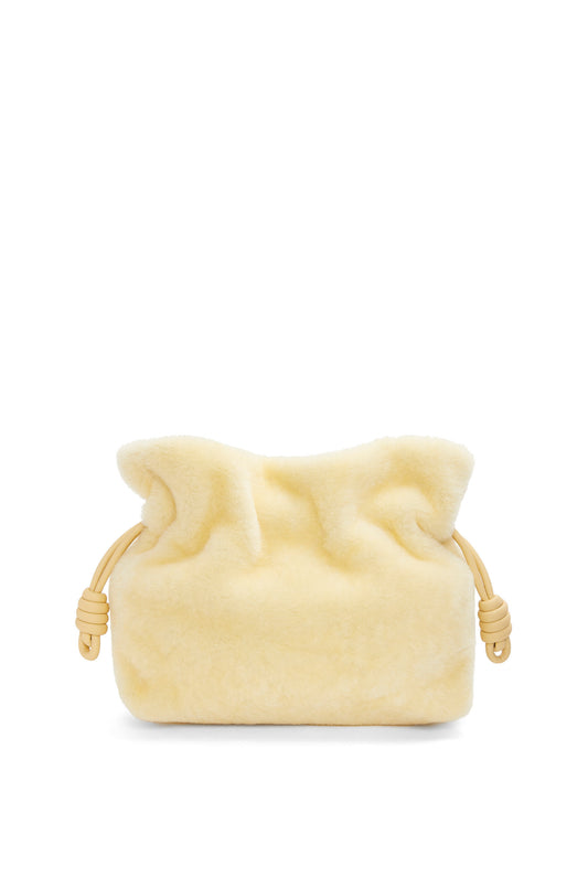 Flamenco clutch in shearling