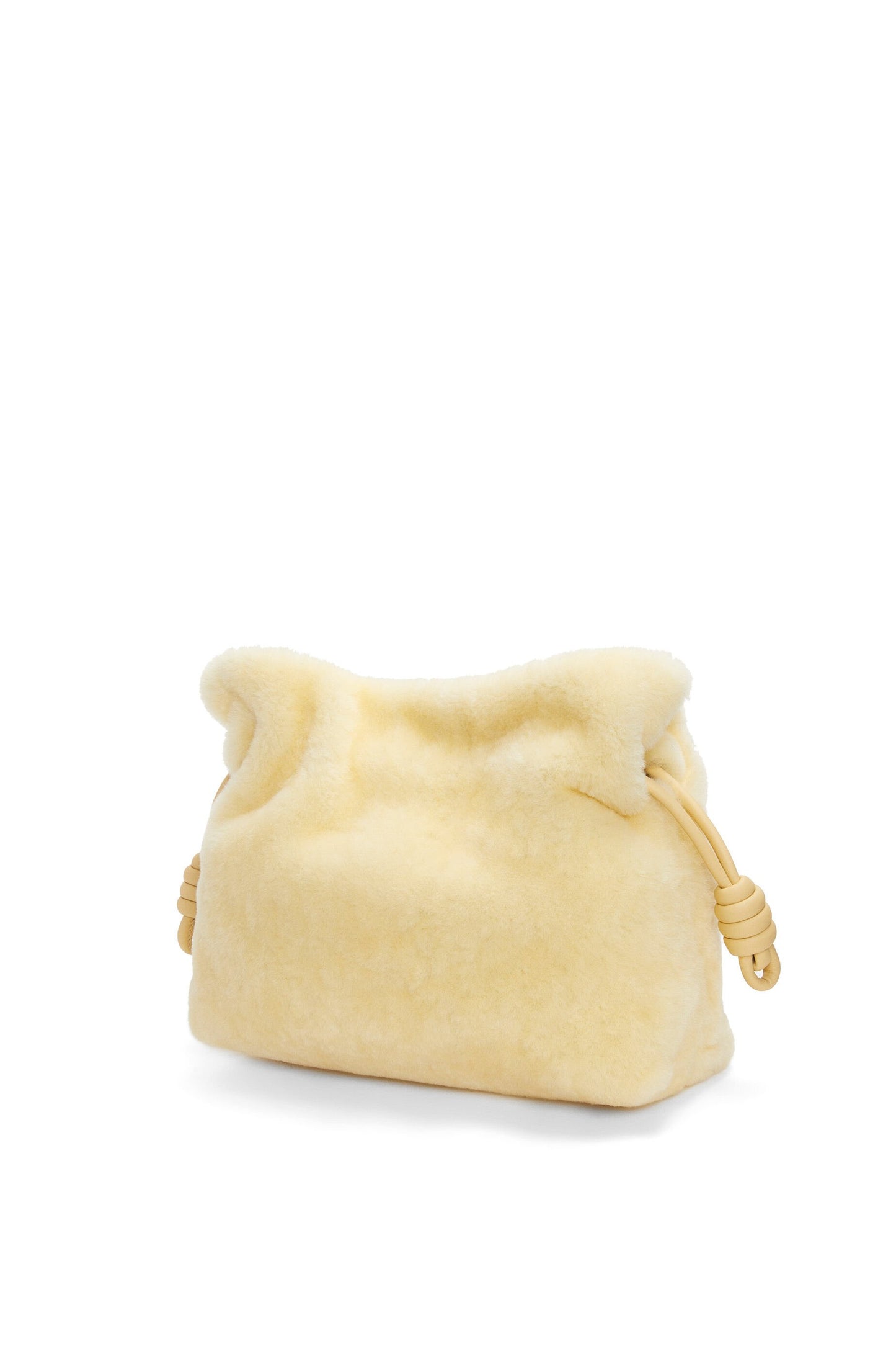 Flamenco clutch in shearling