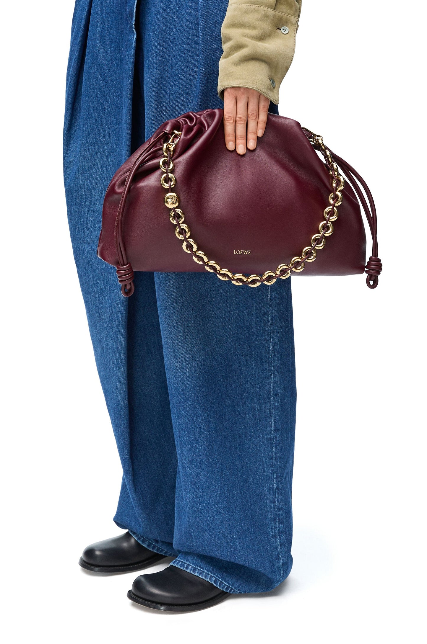 Large Flamenco purse in mellow nappa lambskin