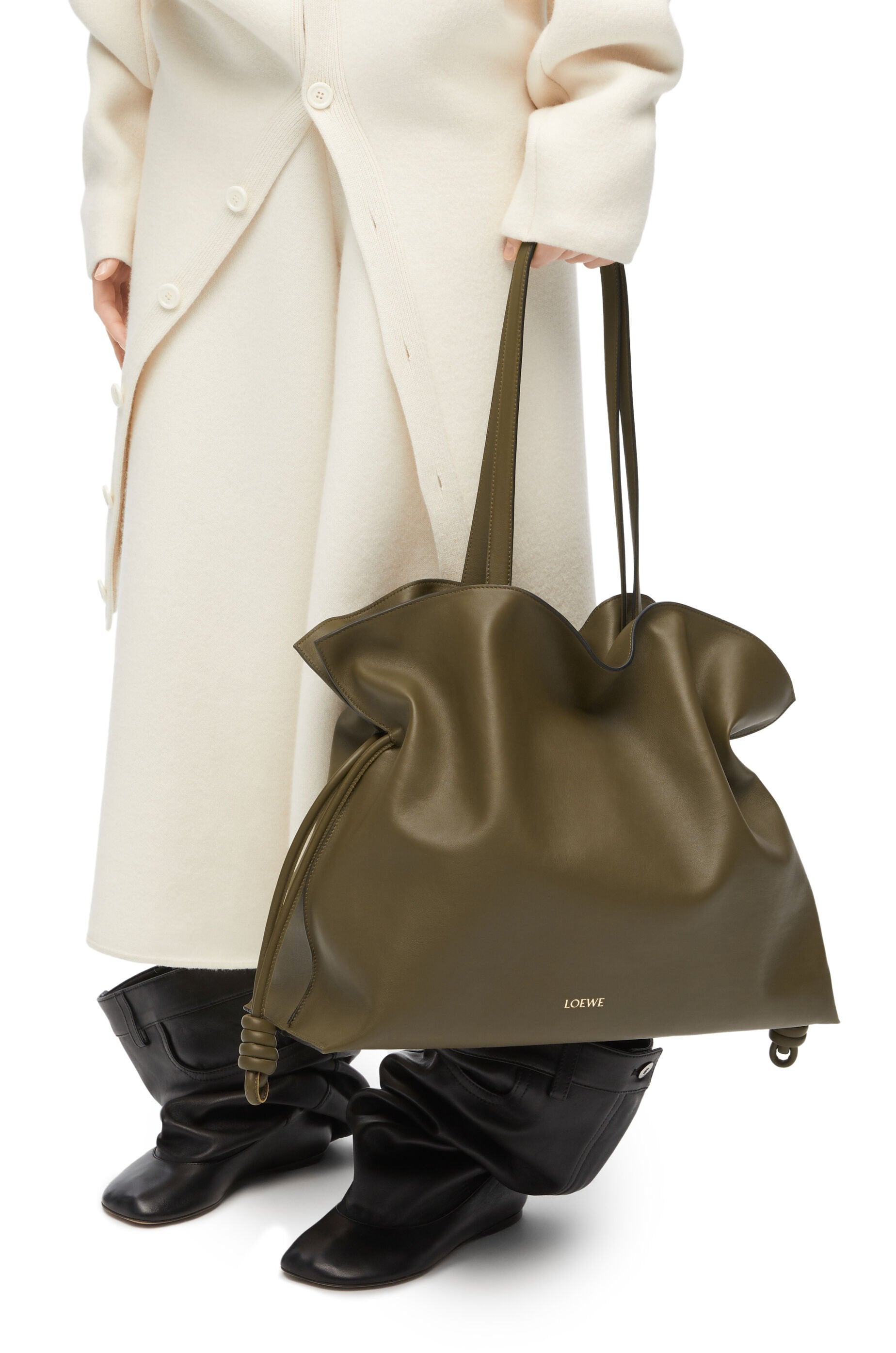 XL Flamenco clutch in nappa calfskin - Hall Of Brand