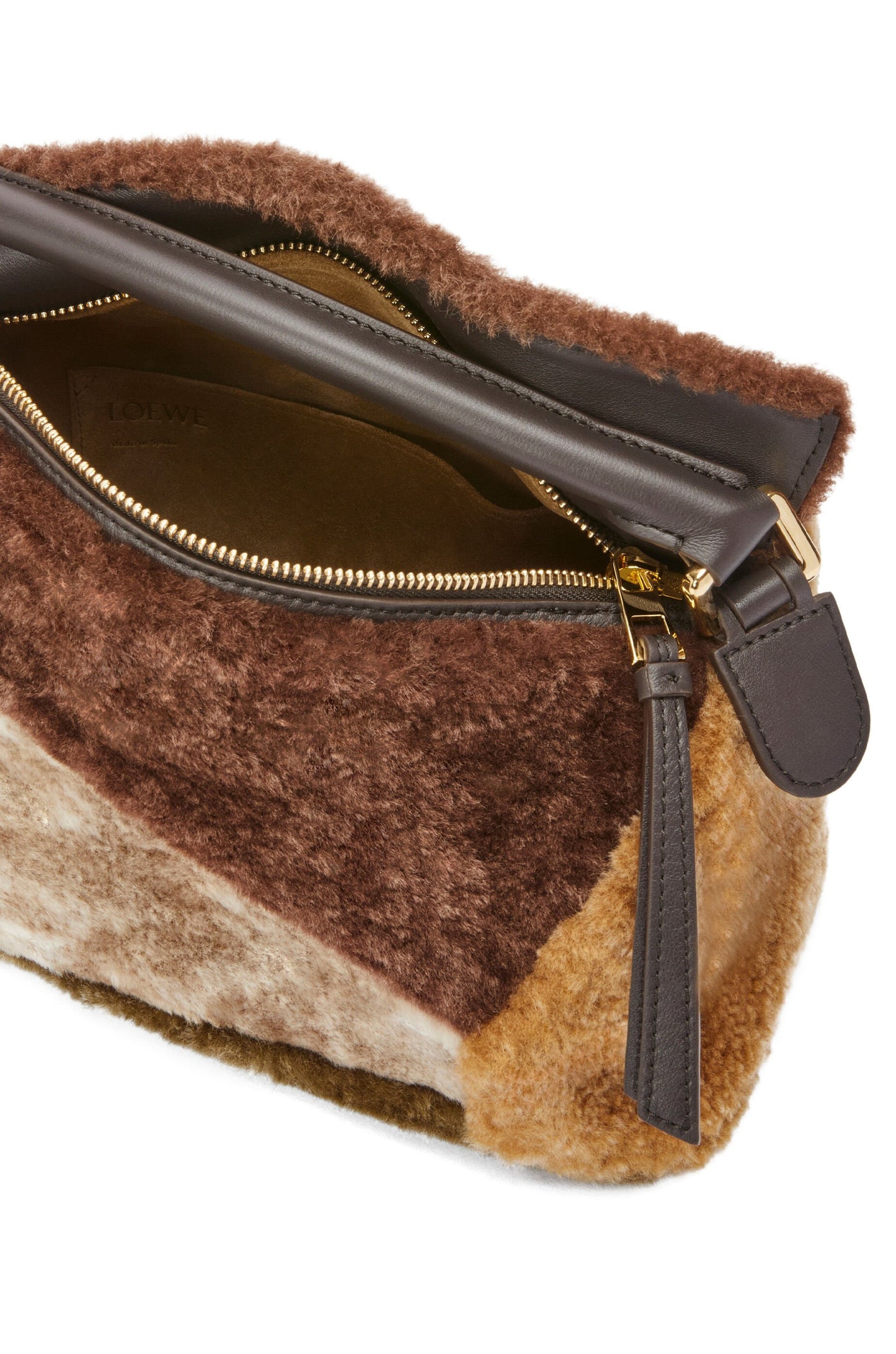 Small Puzzle bag in shearling