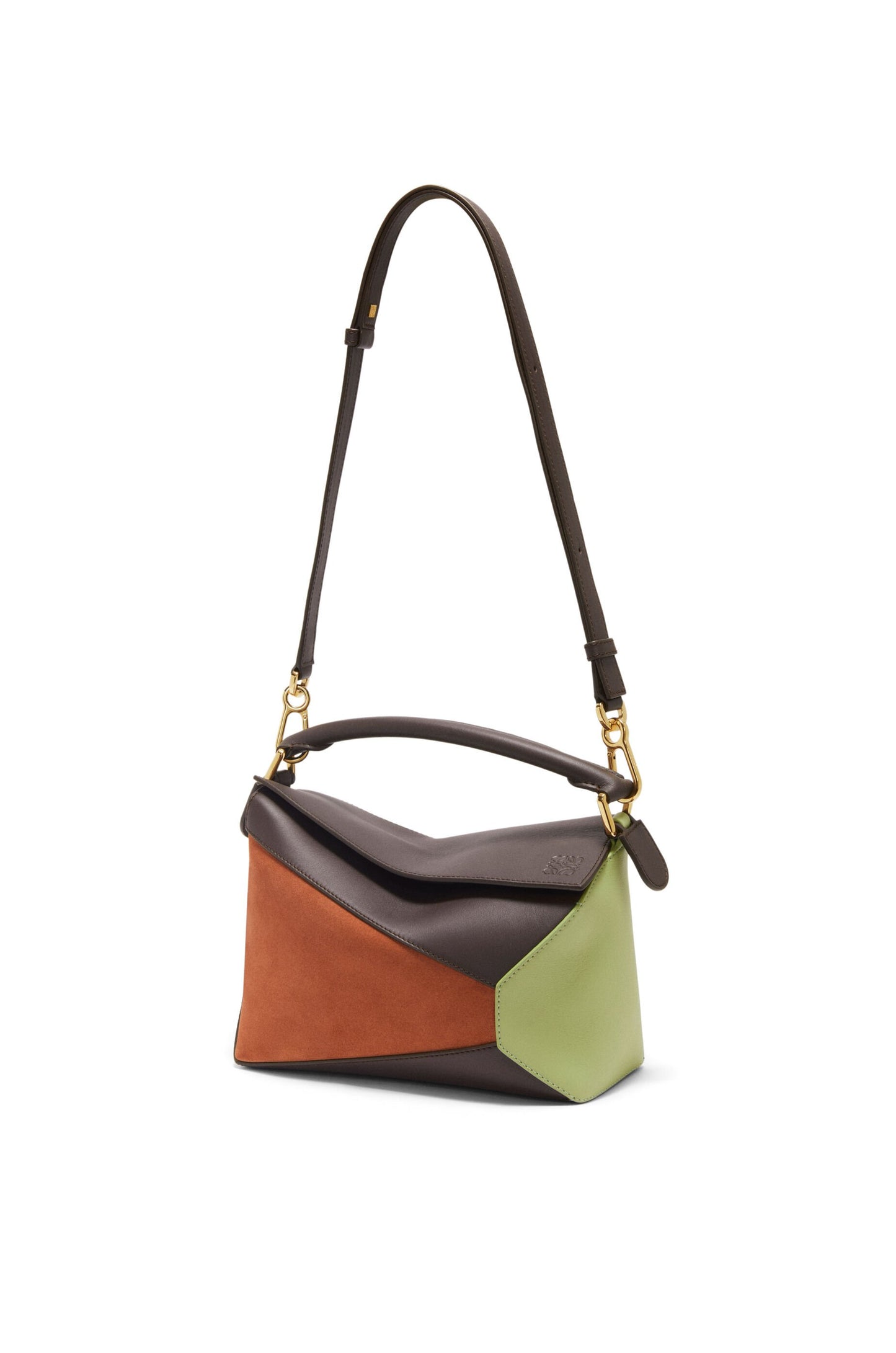 Small Puzzle bag in classic calfskin and suede