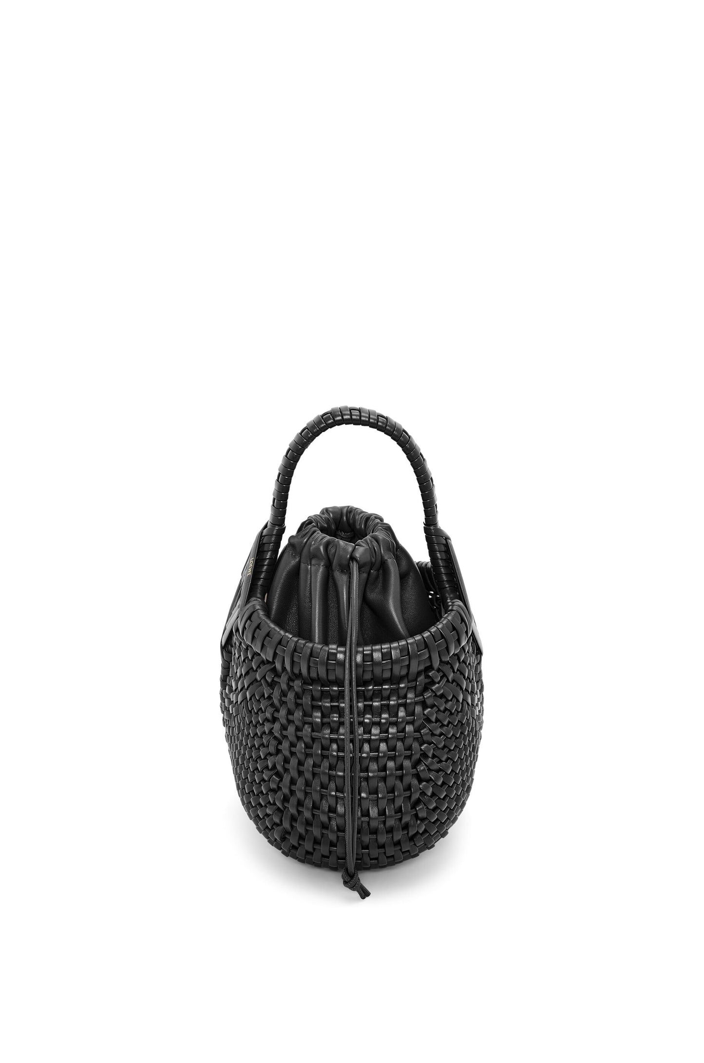 Mini Diamond Round Basket bag in calfskin