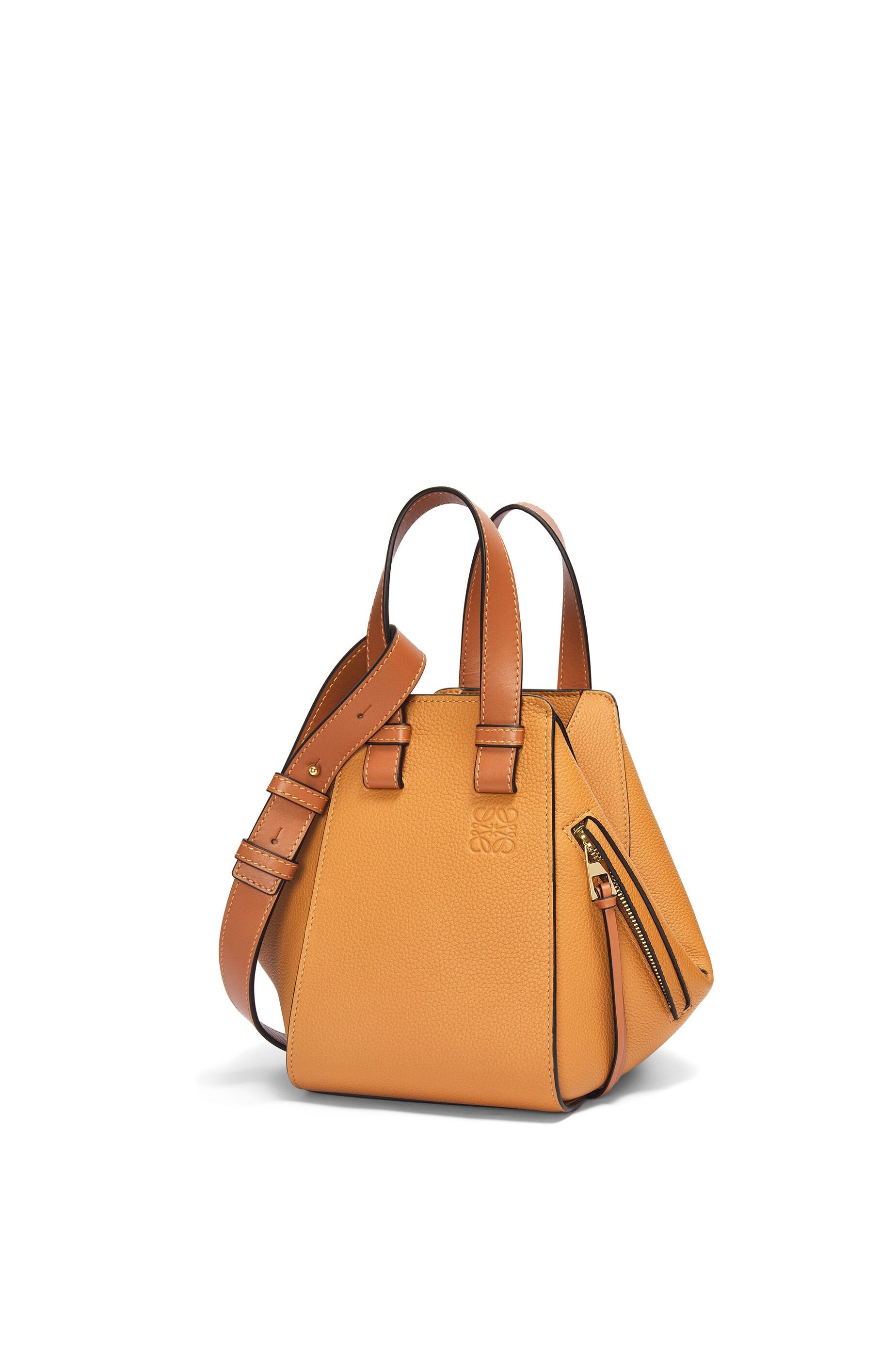 Compact Hammock bag in soft grained calfskin - Hall Of Brand