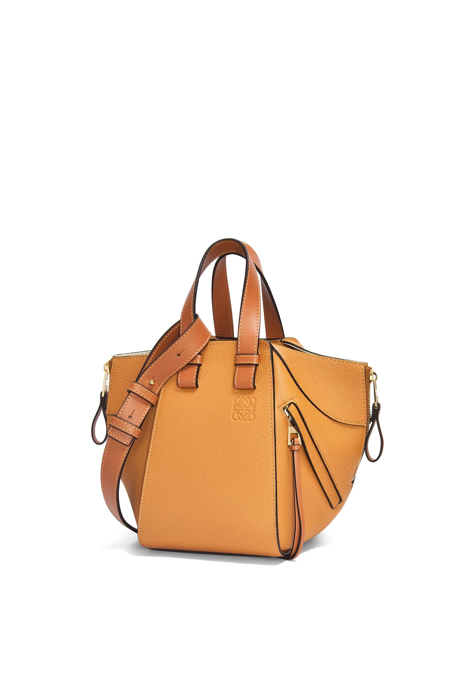 Compact Hammock bag in soft grained calfskin - Hall Of Brand