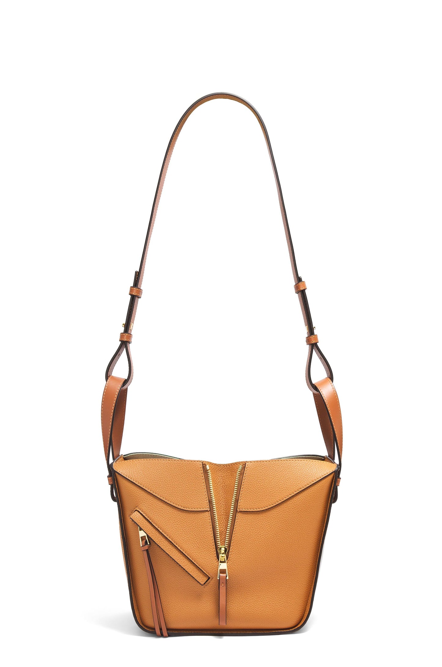 Compact Hammock bag in soft grained calfskin - Hall Of Brand