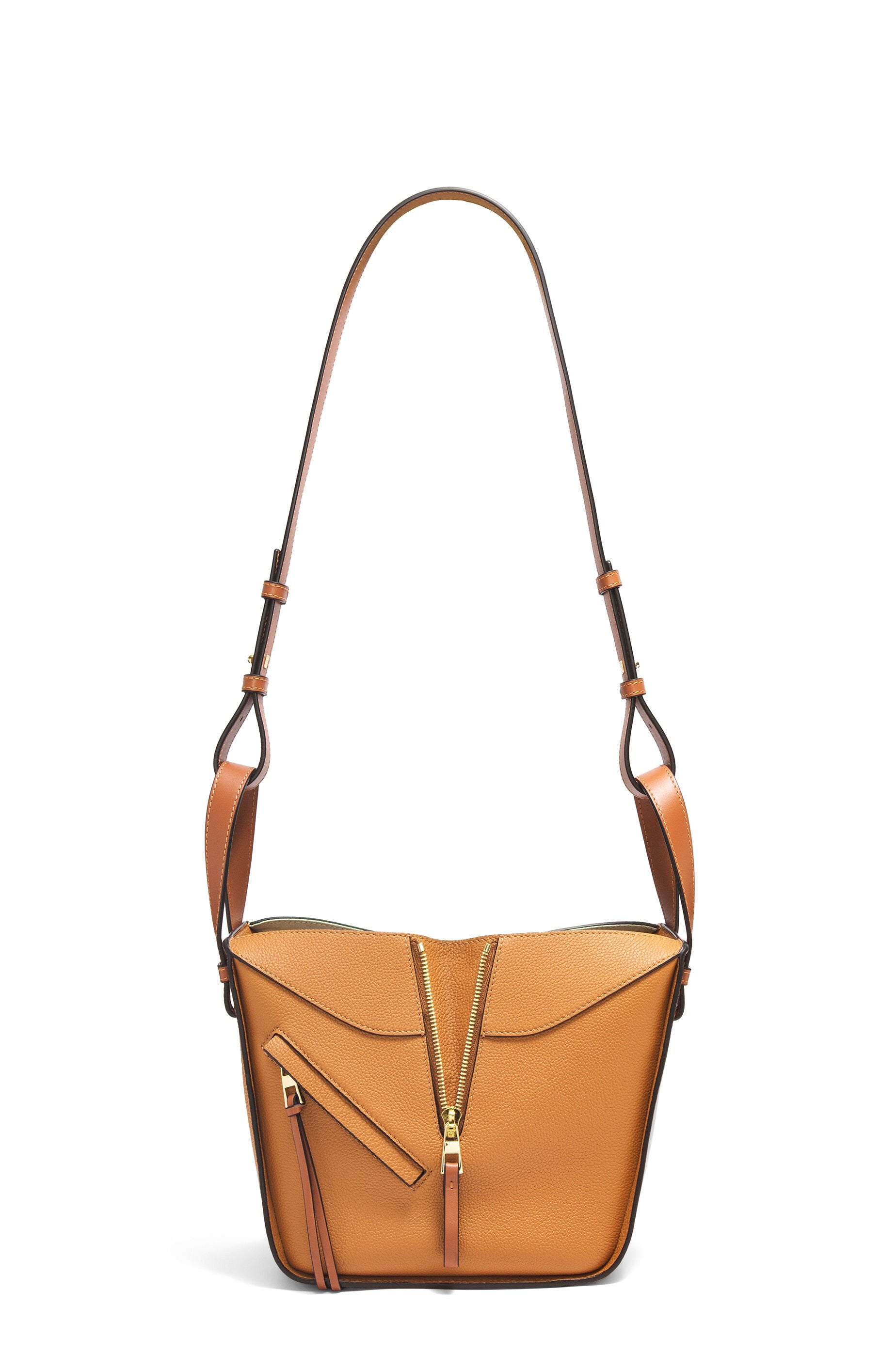 Compact Hammock bag in soft grained calfskin - Hall Of Brand