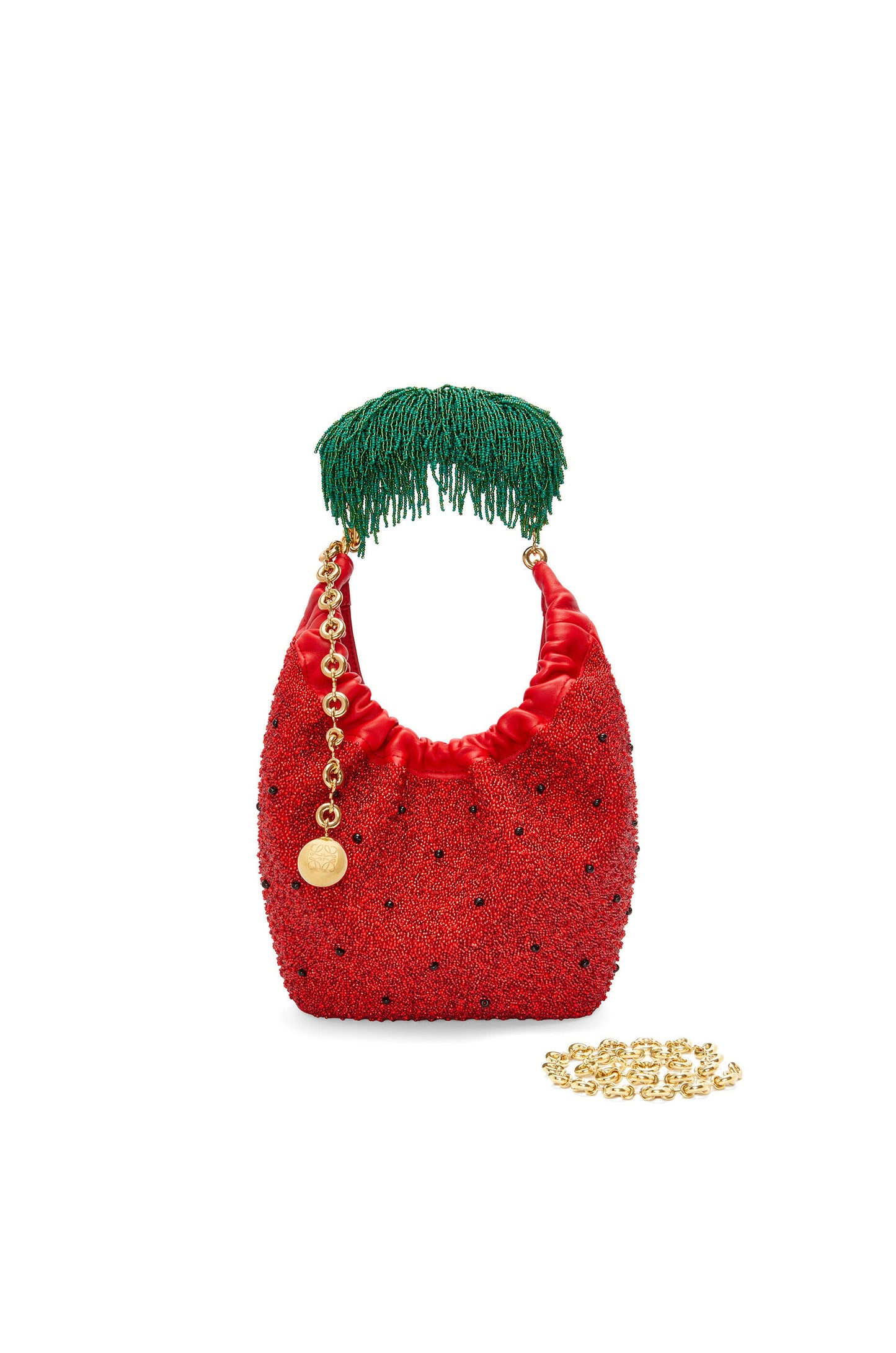 Mini Squeeze bag in beaded leather