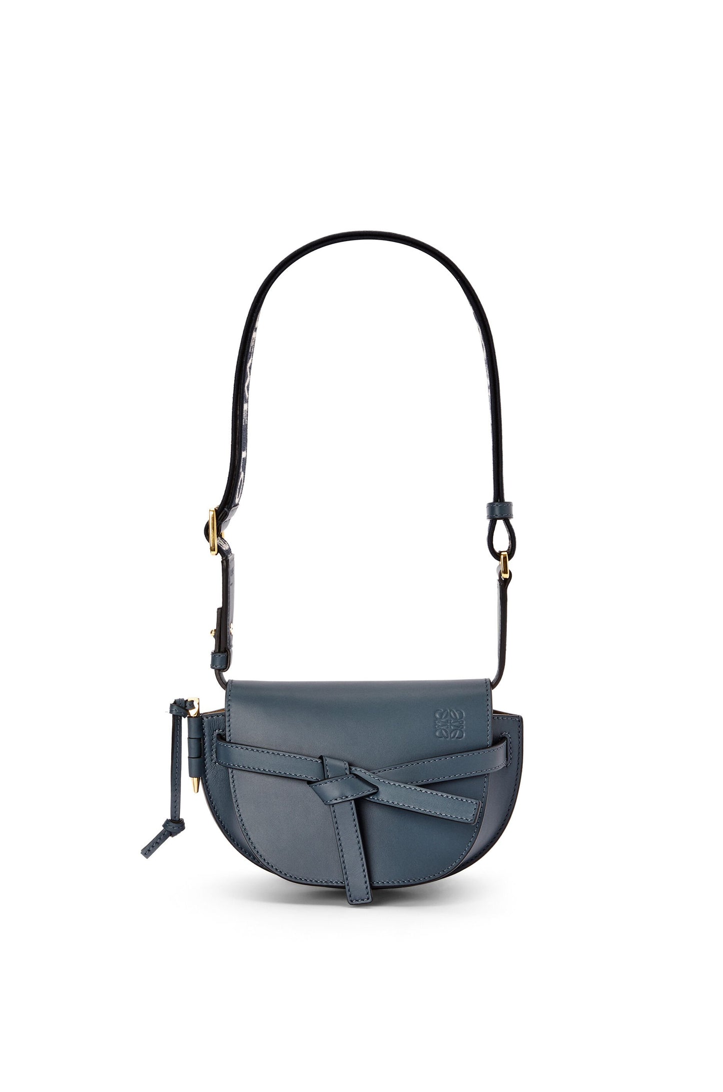 Mini Gate Dual bag in soft calfskin and jacquard