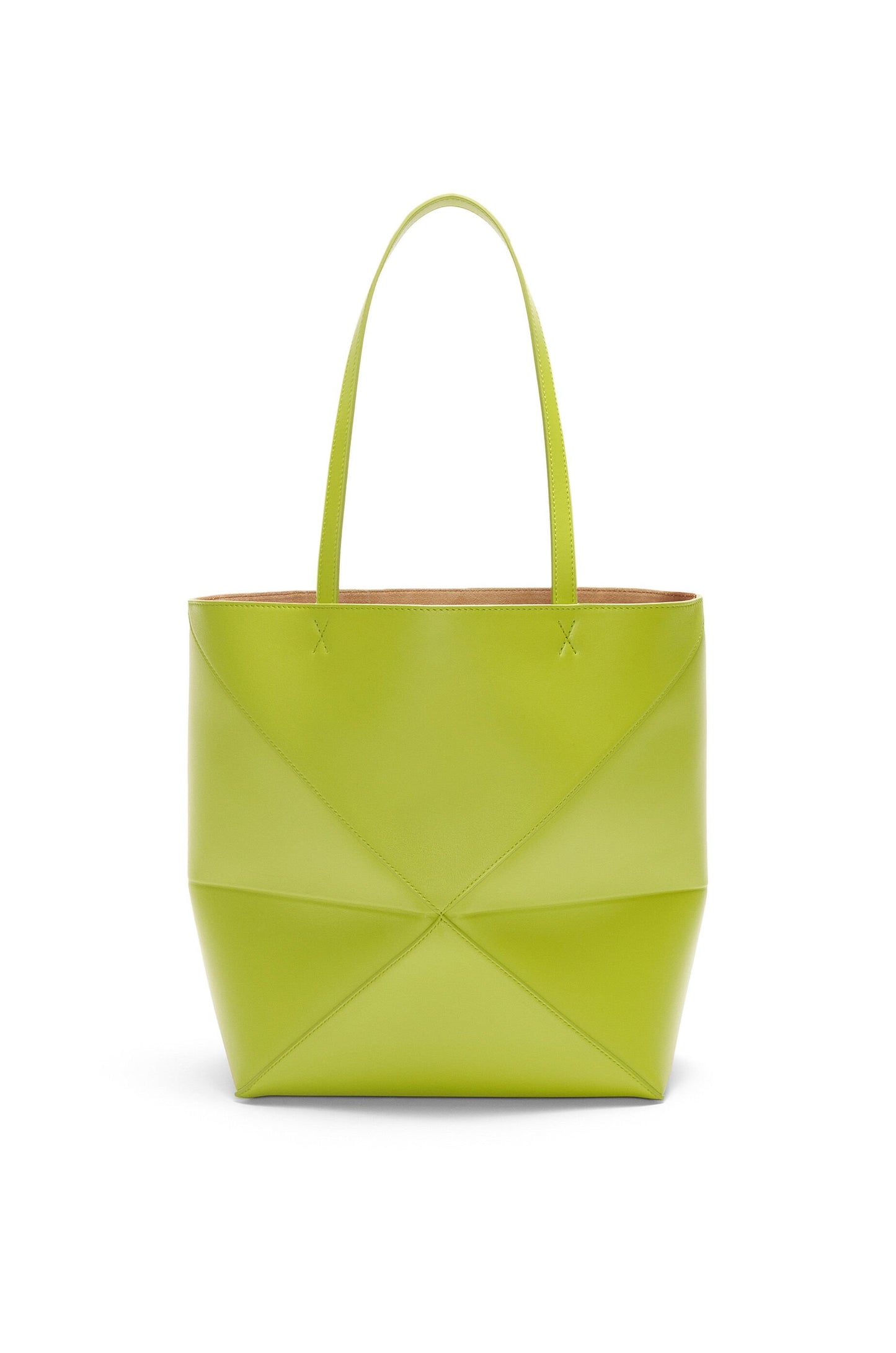 Medium Puzzle Fold tote in shiny calfskin