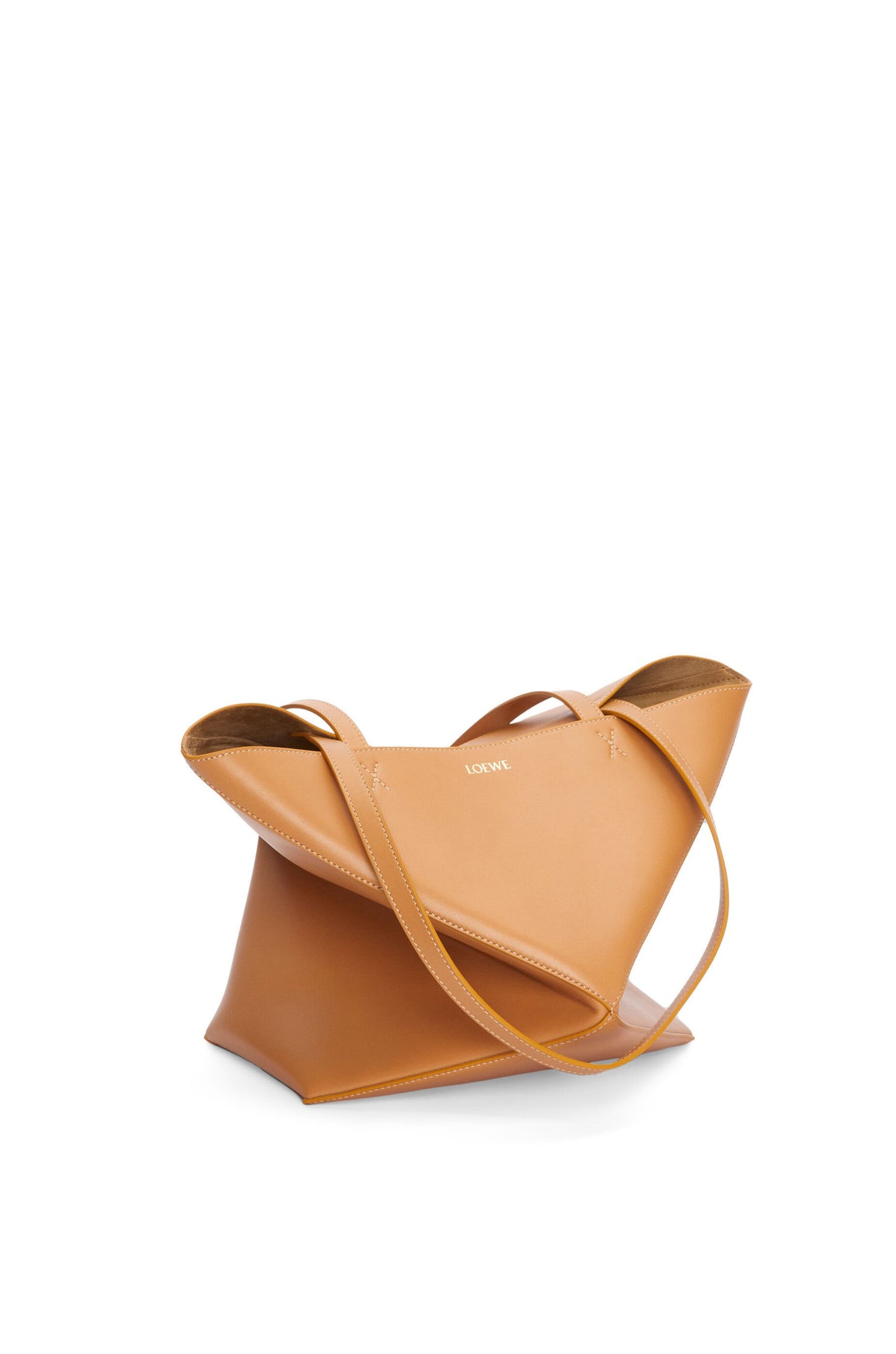 Medium Puzzle Fold tote in shiny calfskin