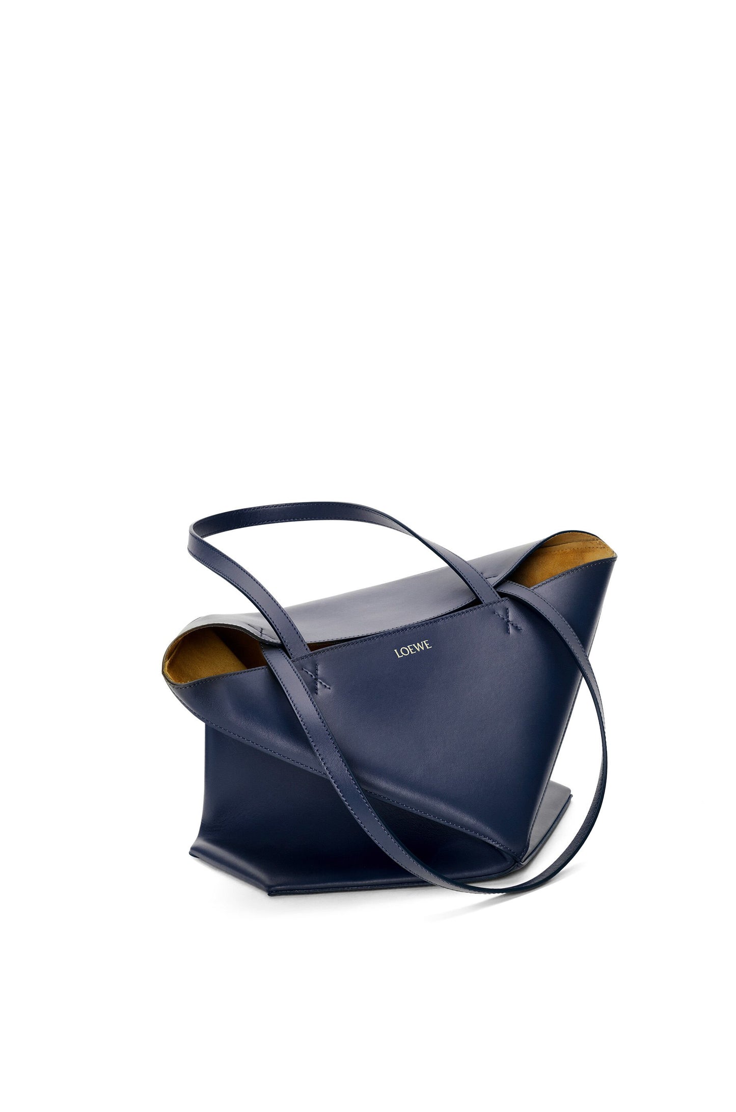 Medium Puzzle Fold tote in shiny calfskin