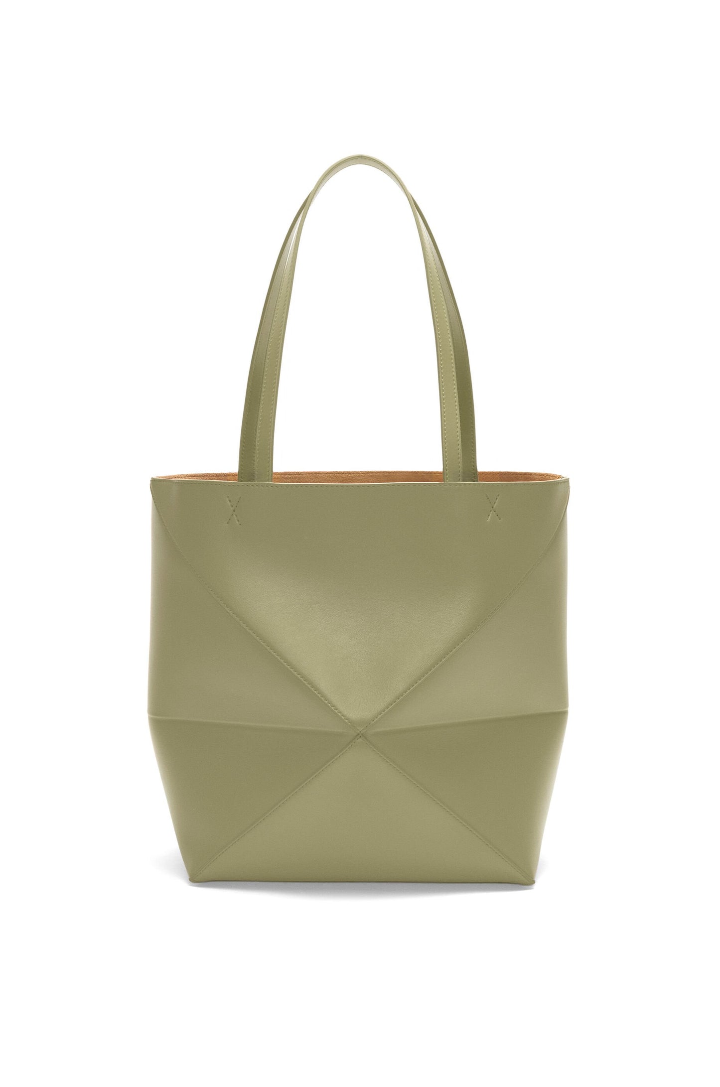 Medium Puzzle Fold tote in shiny calfskin