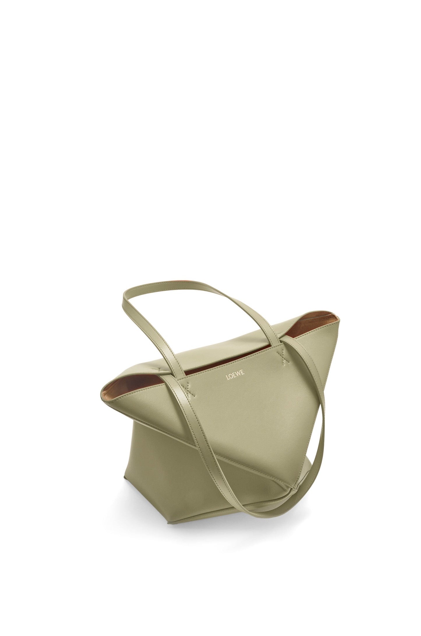 Medium Puzzle Fold tote in shiny calfskin