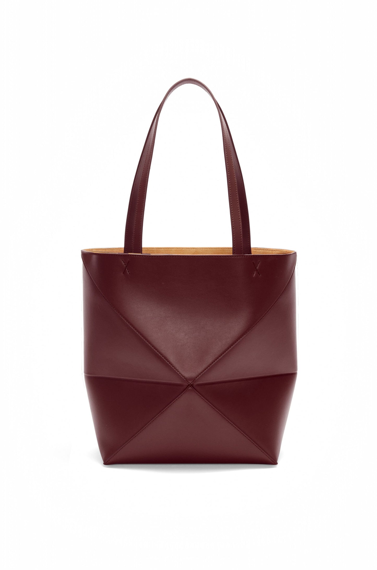 Medium Puzzle Fold tote in shiny calfskin