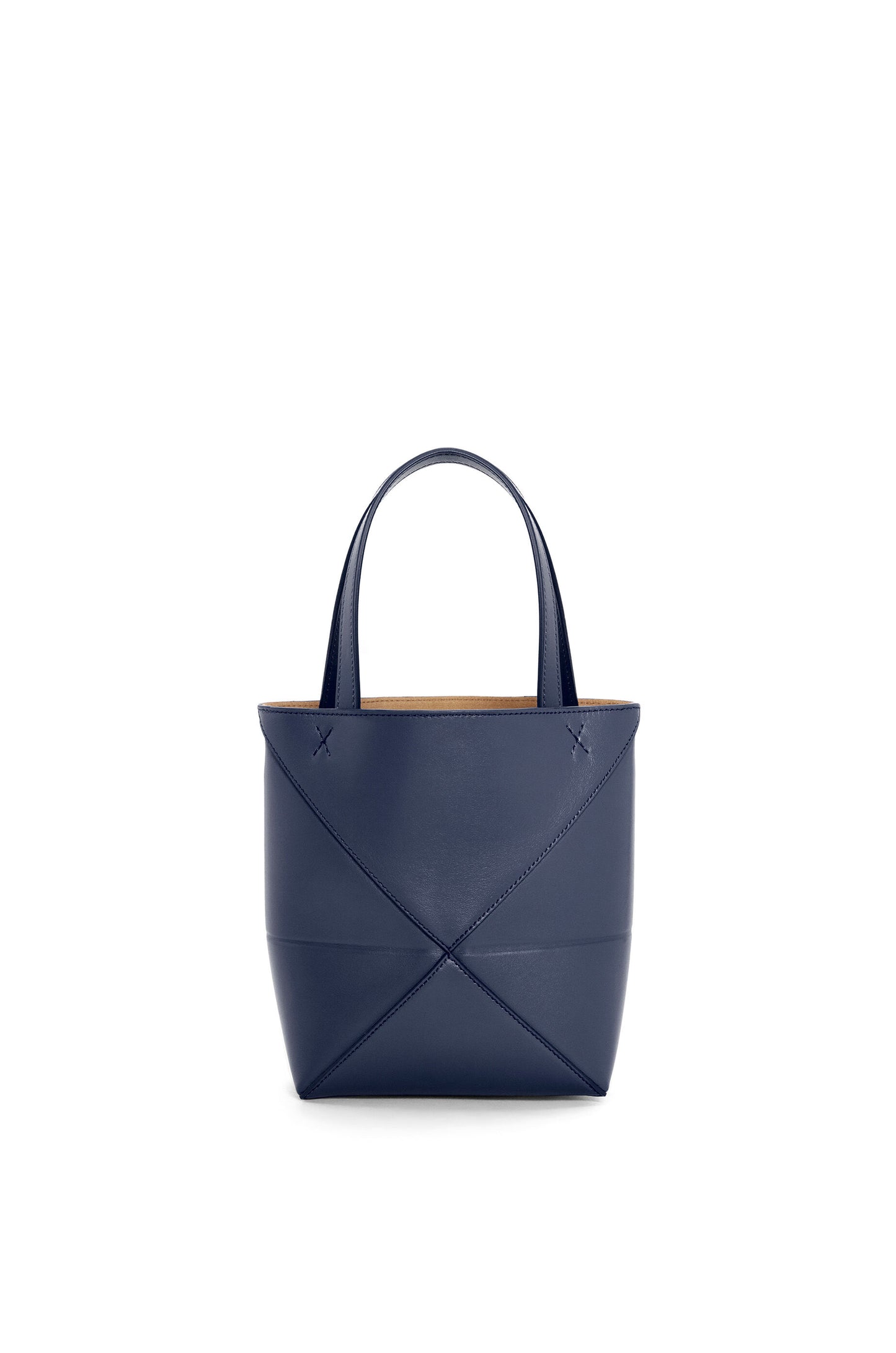 Mini Puzzle Fold tote in shiny calfskin