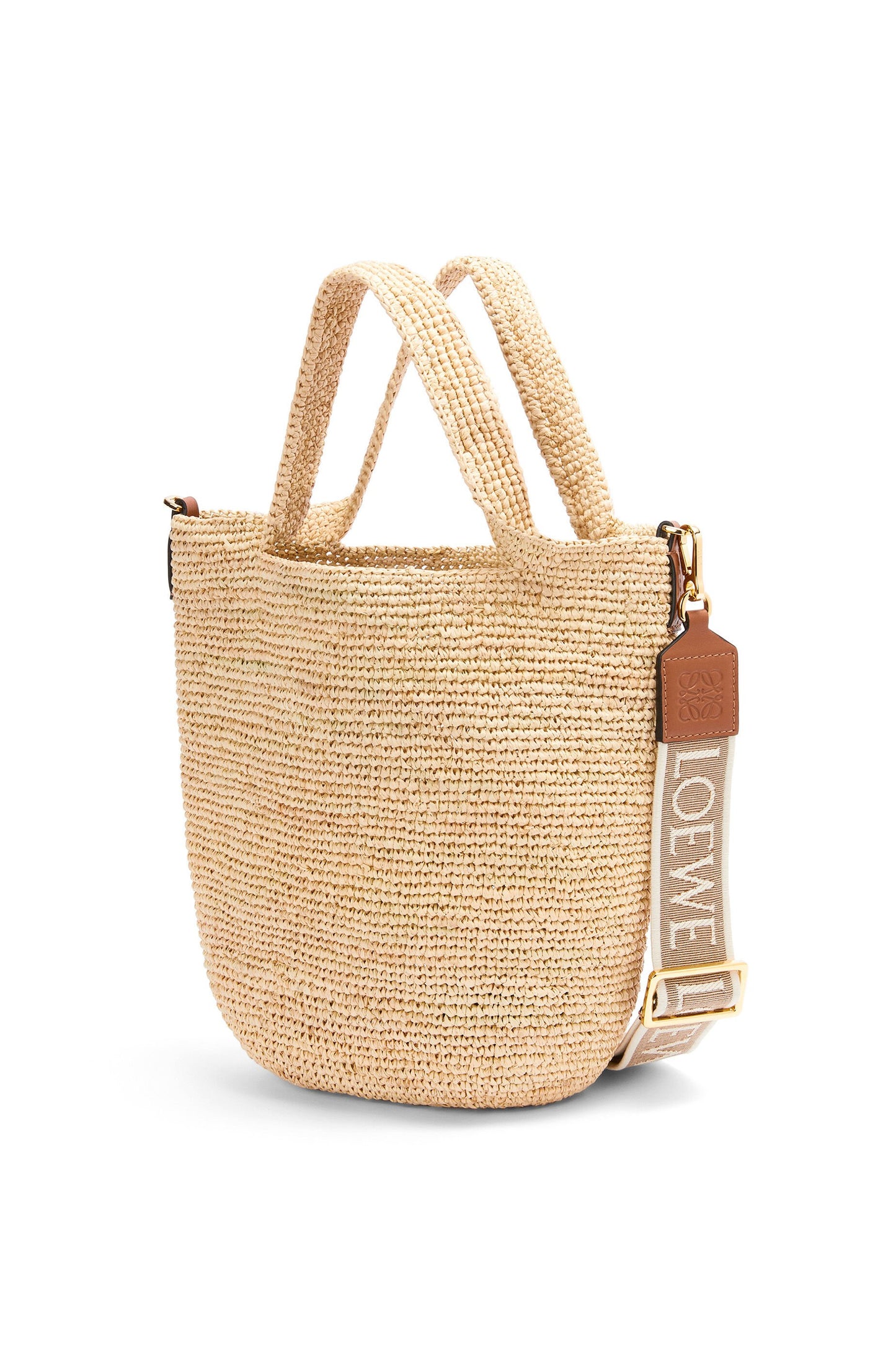 Mini Slit bag in raffia and calfskin