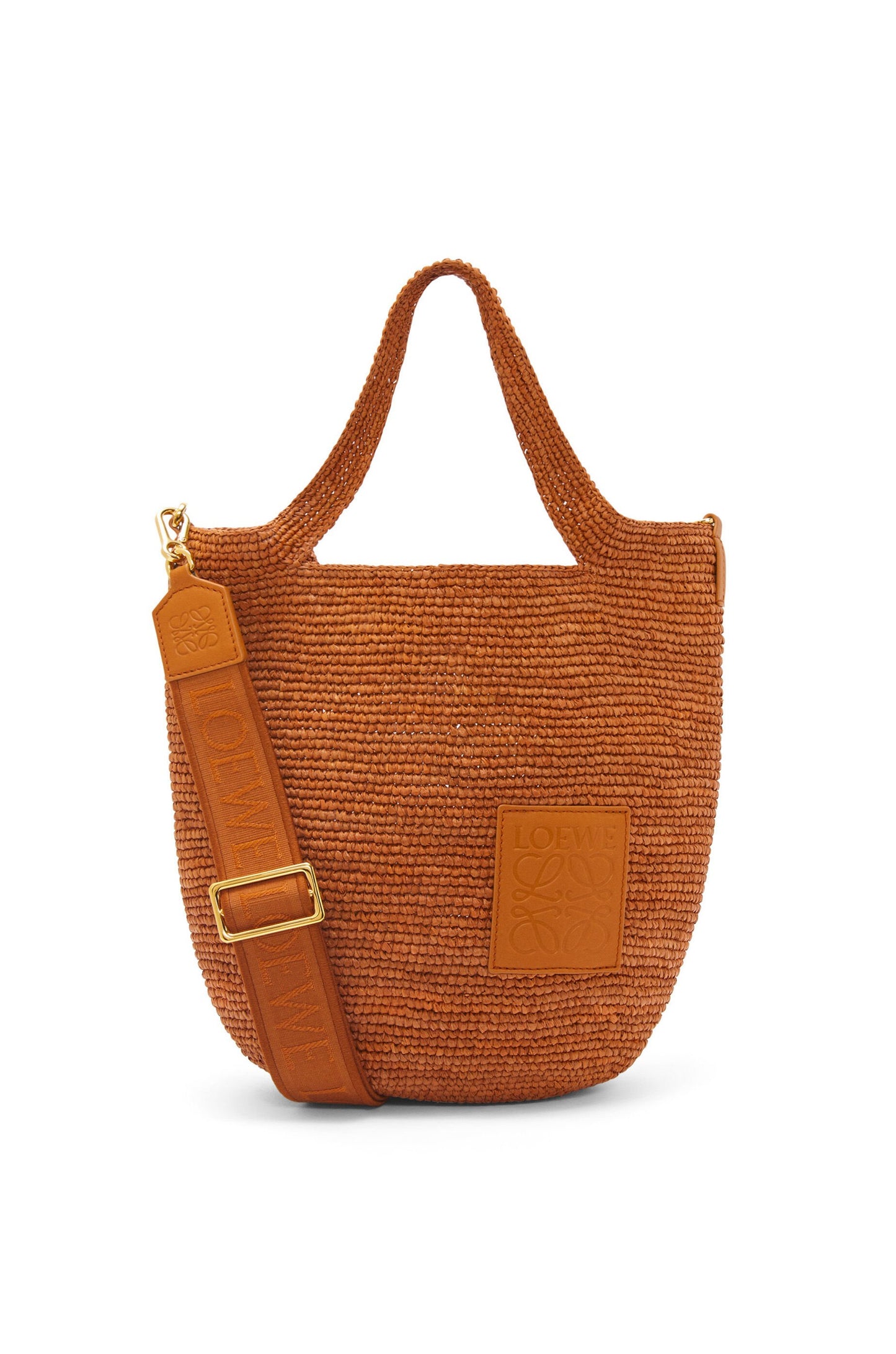 Slit bag in raffia and calfskin