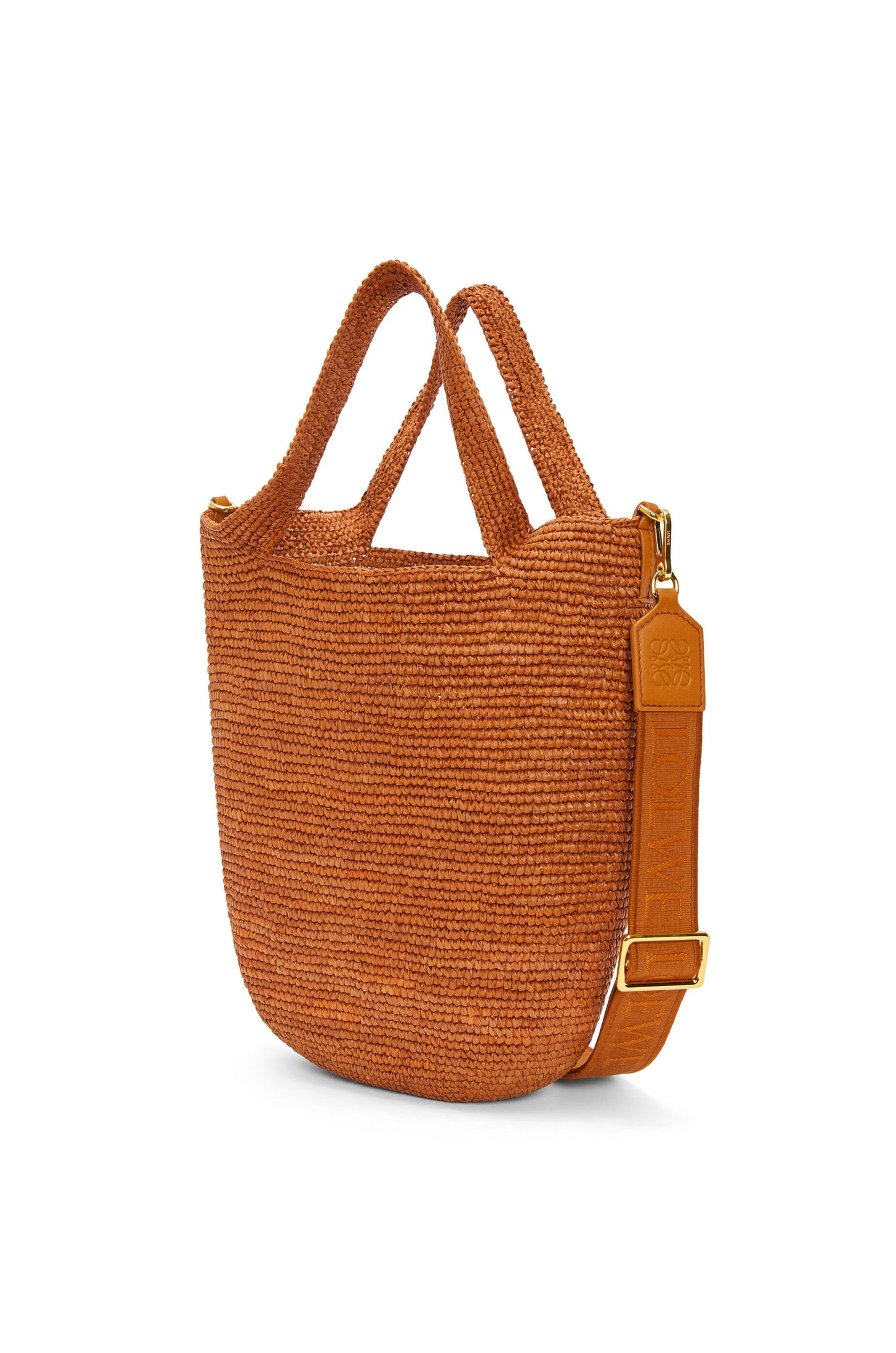 Slit bag in raffia and calfskin