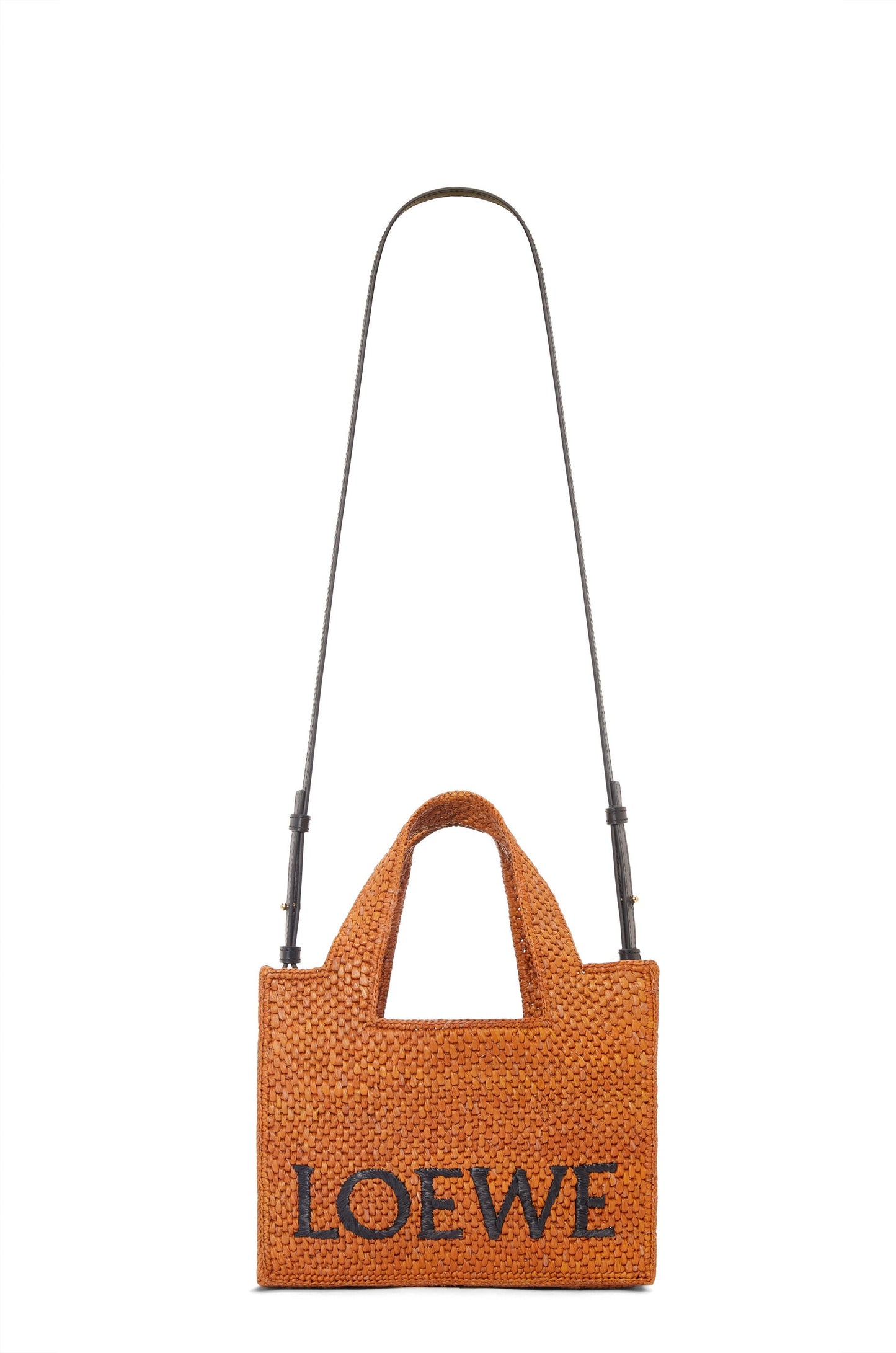 Small LOEWE Font Tote in raffia