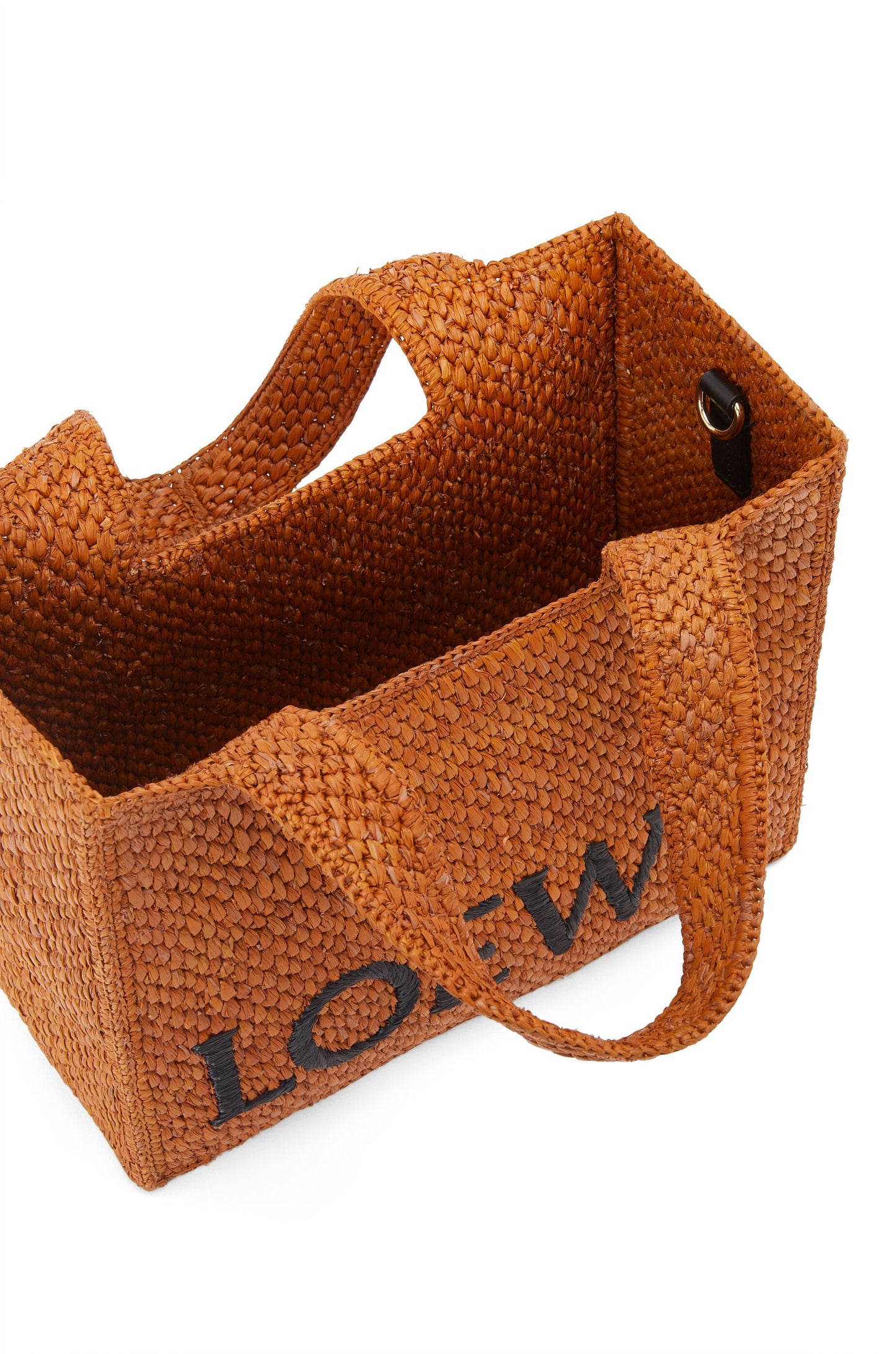 Small LOEWE Font Tote in raffia