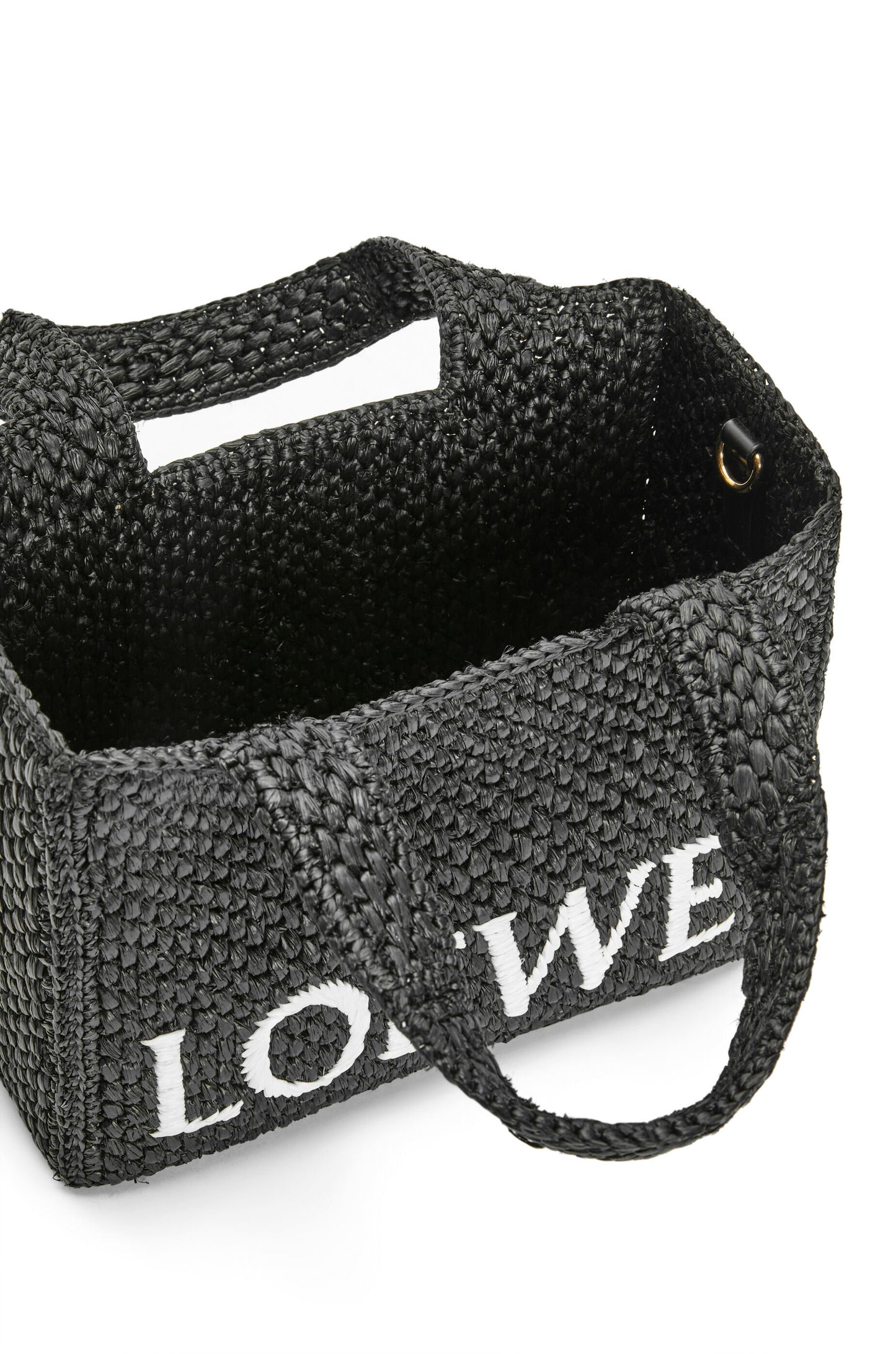 Small LOEWE Font Tote in raffia