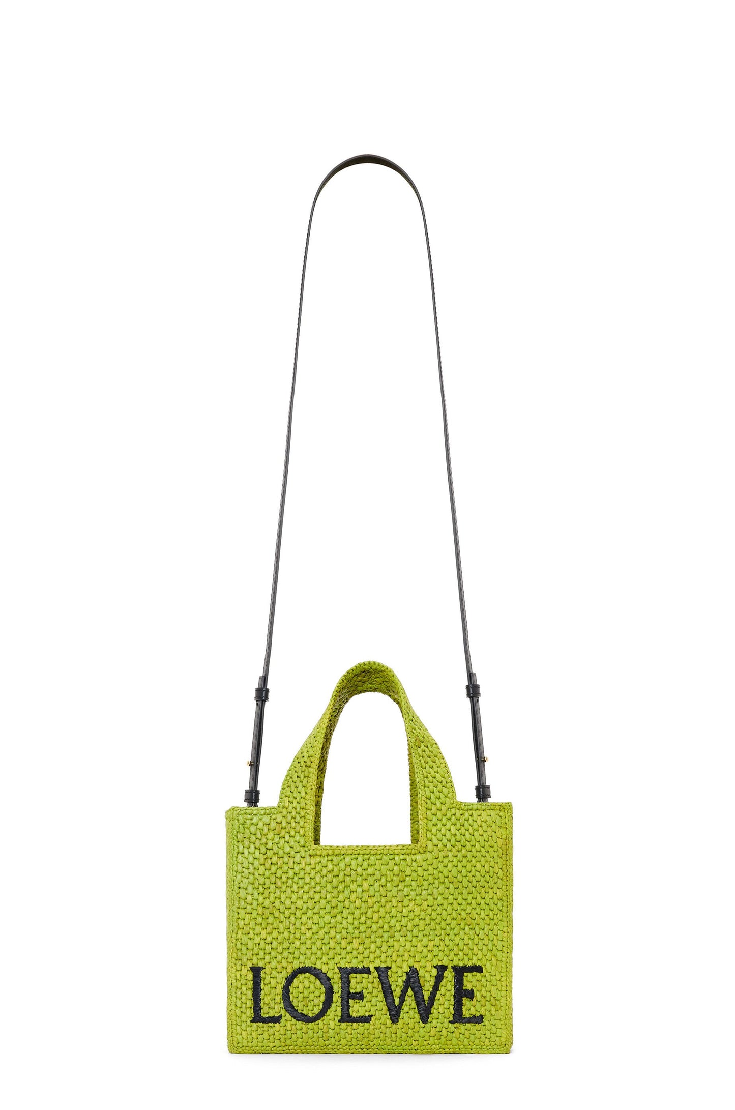 Small LOEWE Font Tote in raffia