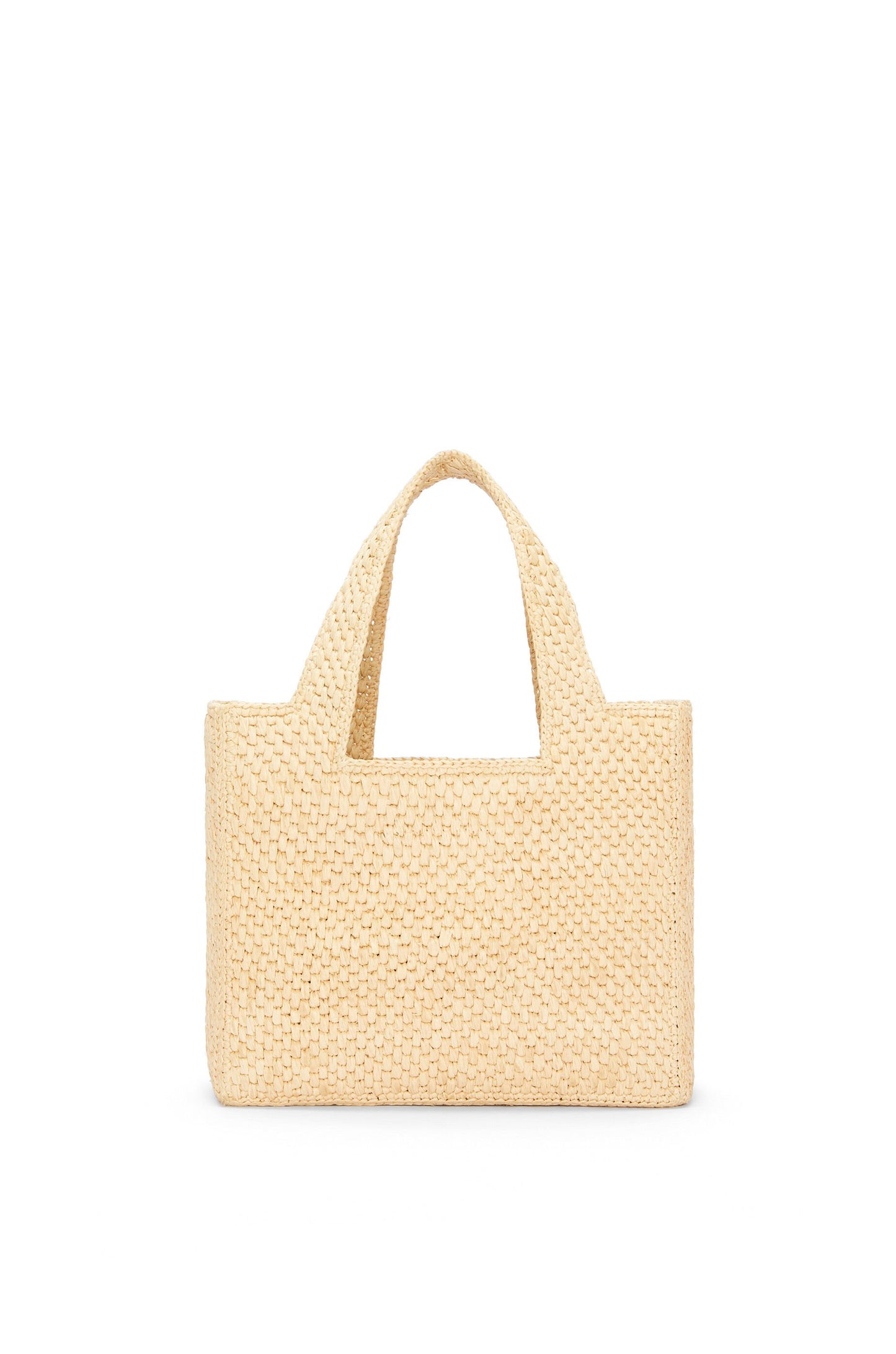 Small LOEWE Font tote in raffia