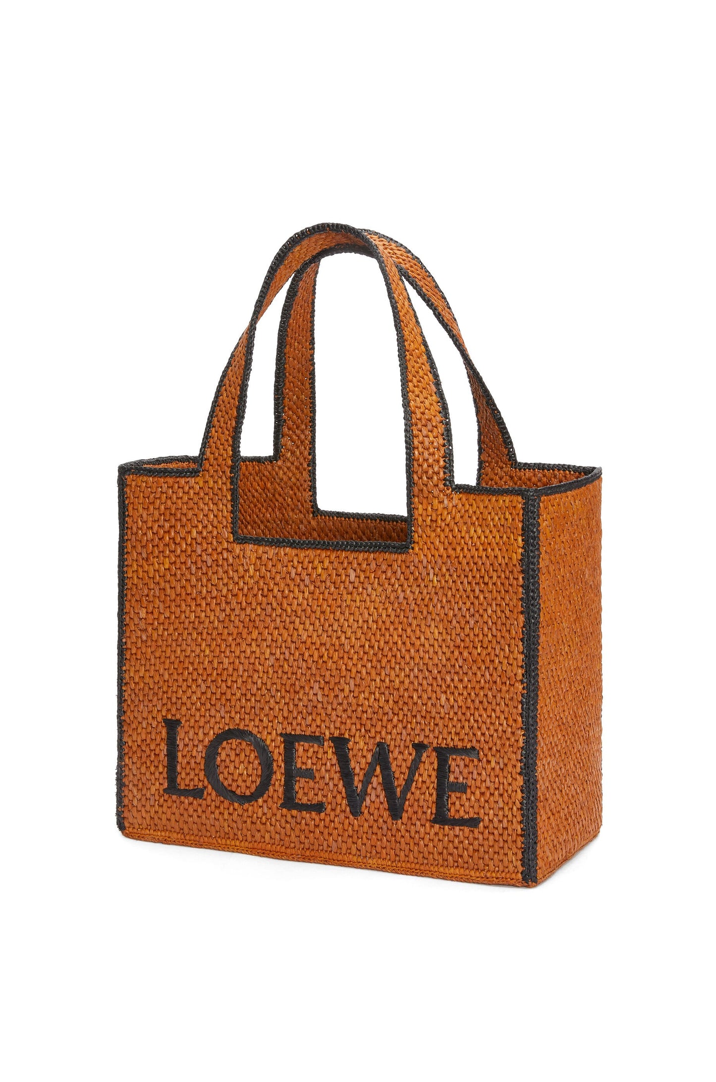 Large LOEWE Font Tote in raffia