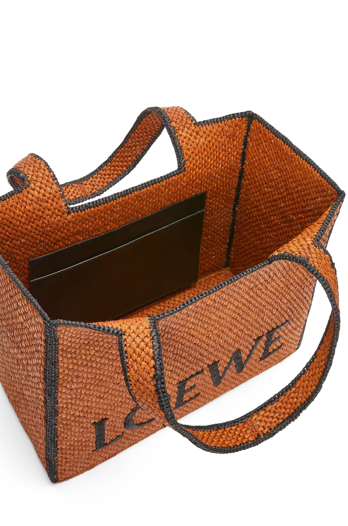 Large LOEWE Font Tote in raffia