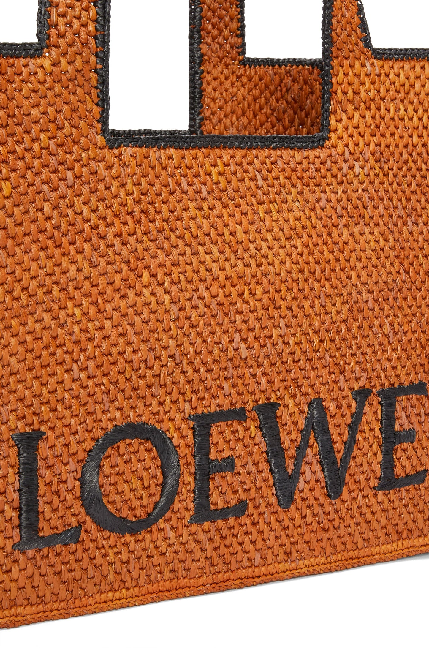 Large LOEWE Font Tote in raffia